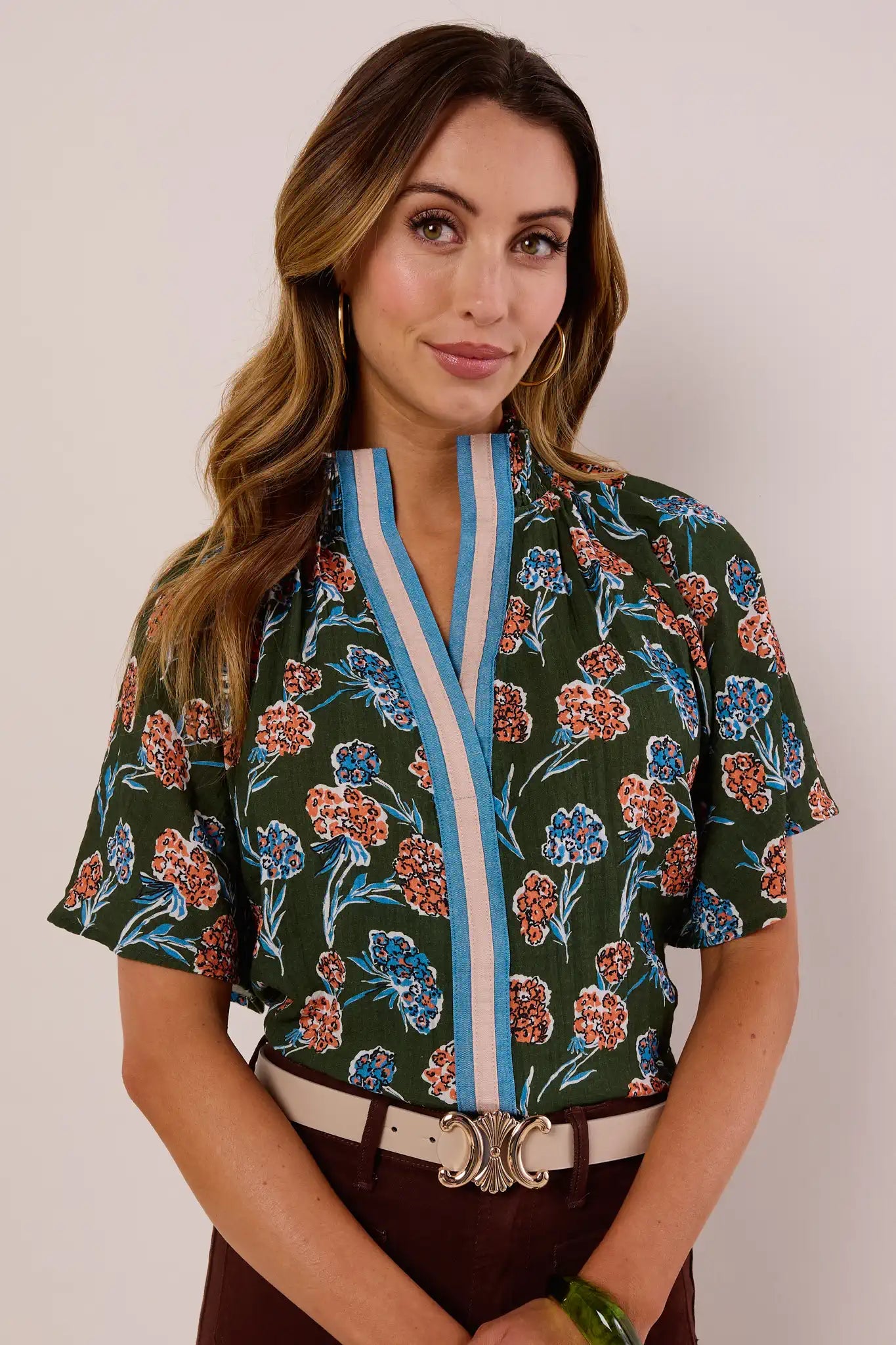 Macey Top- Forest Green