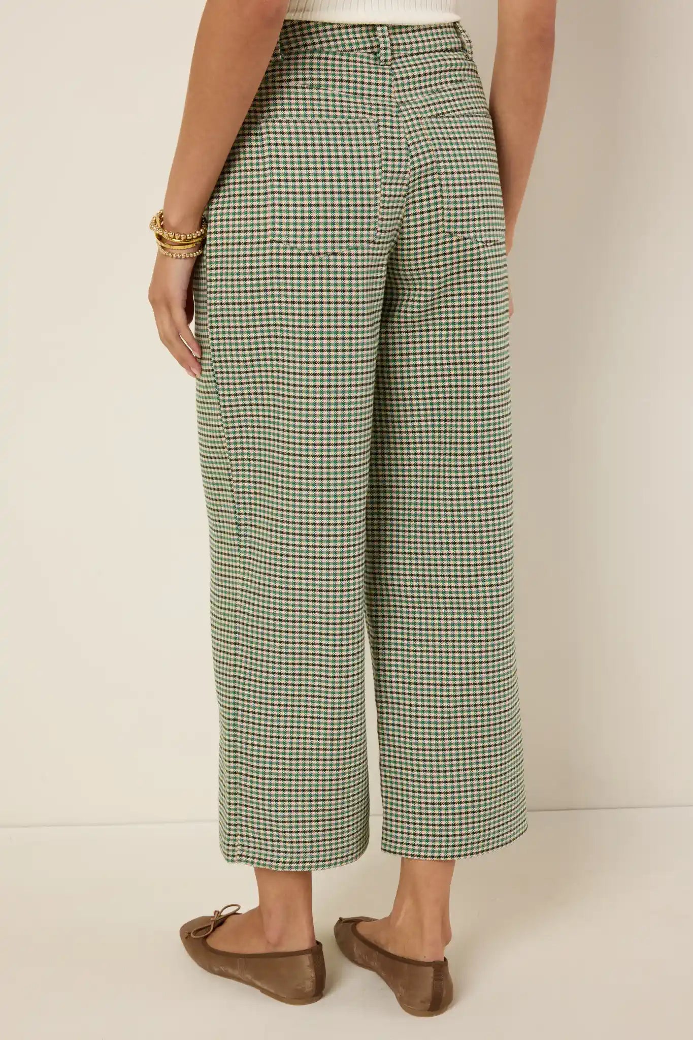 Chelsea Pants- Green Plaid