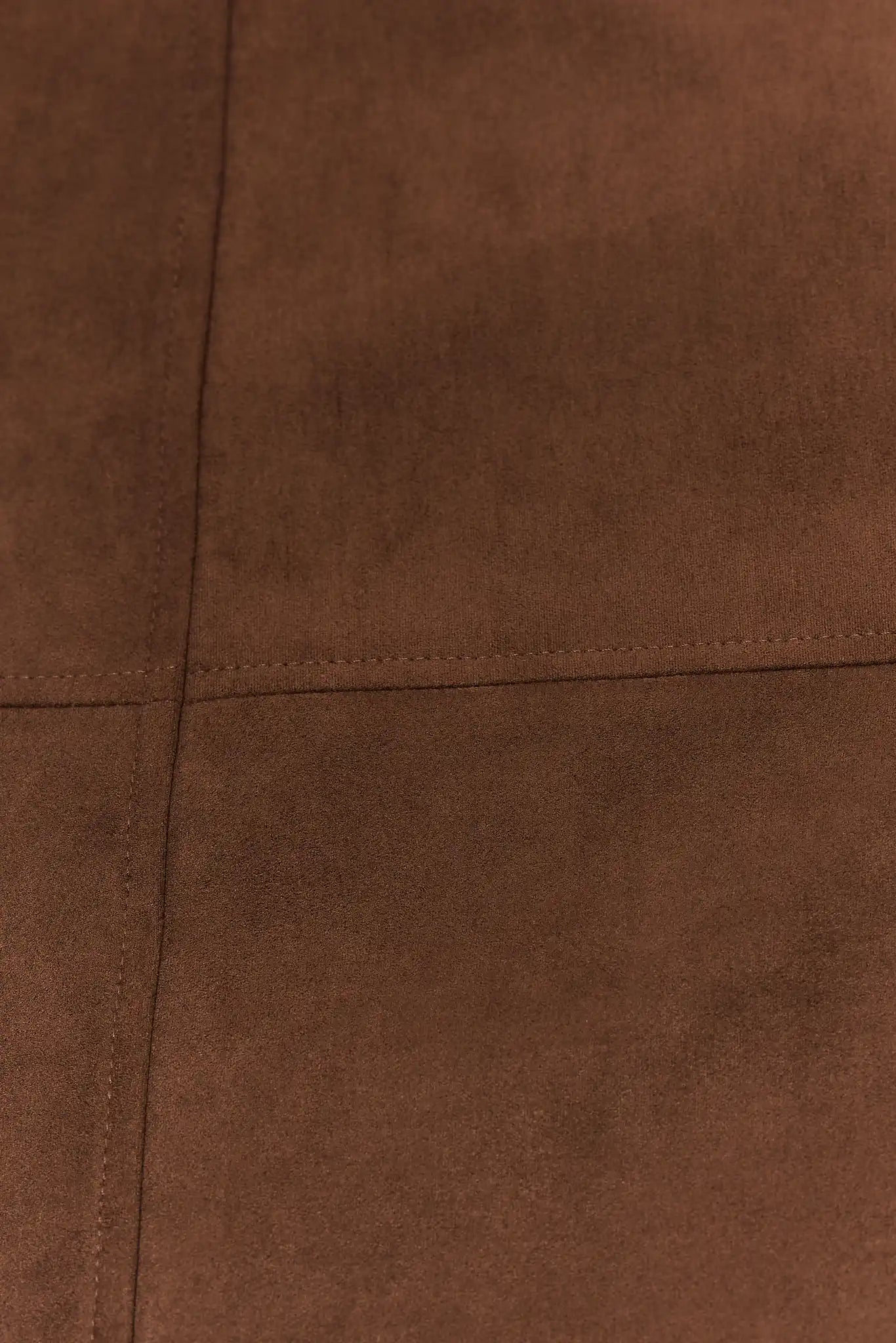 Annalise Brown Faux Suede Midi Skirt