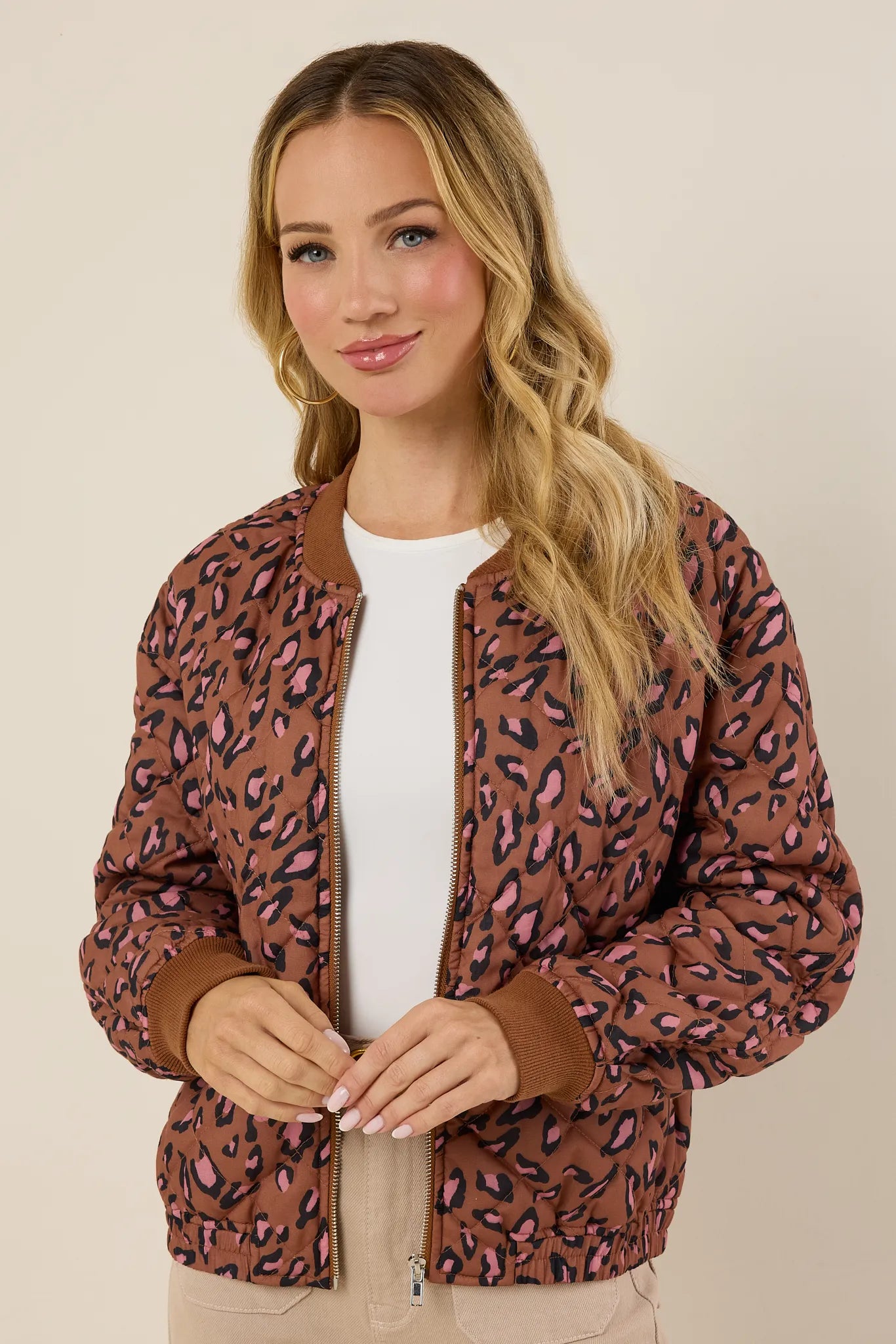 Sonnett Leopard Quilted Jacket | Avara