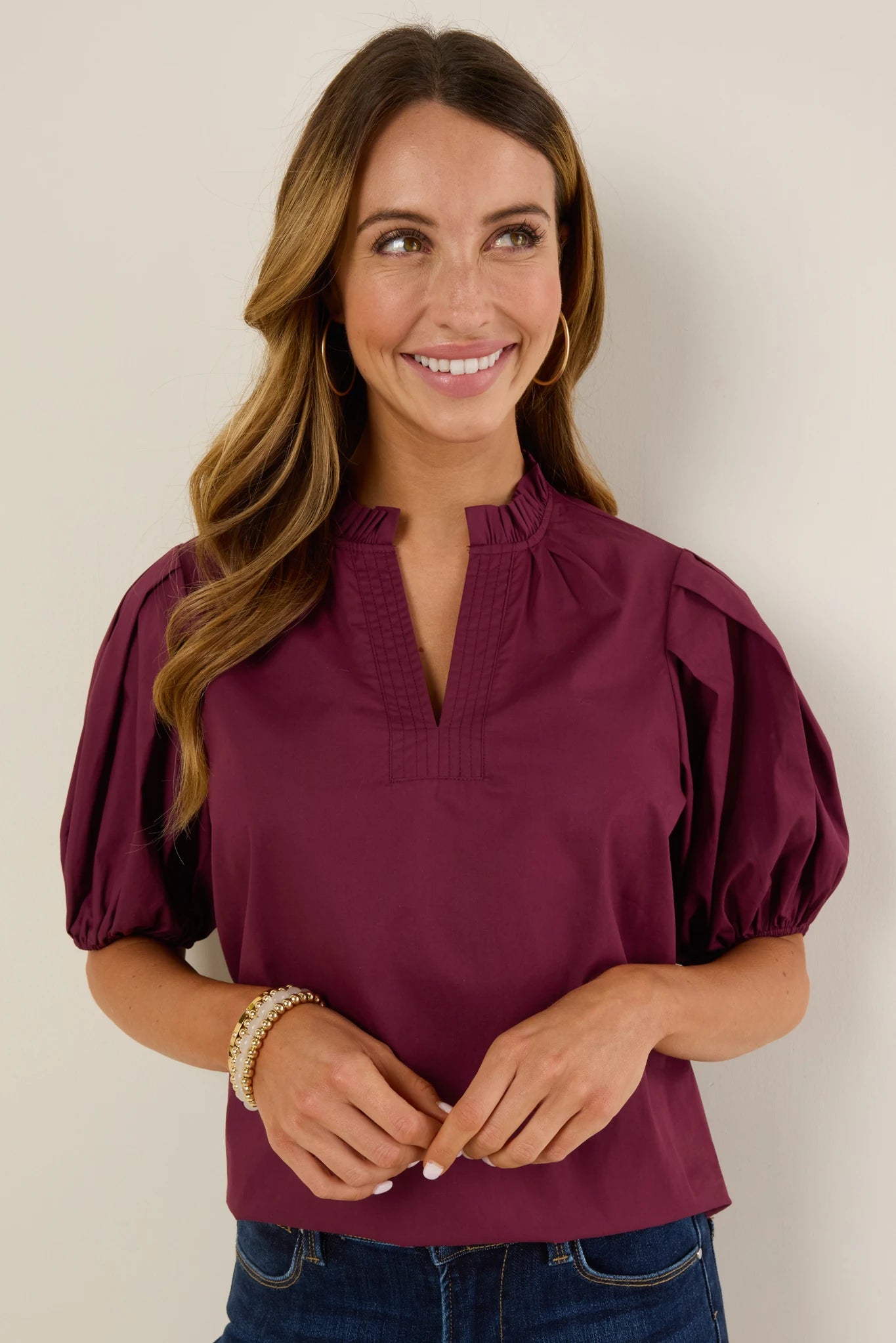 Georgina Top- Maroon