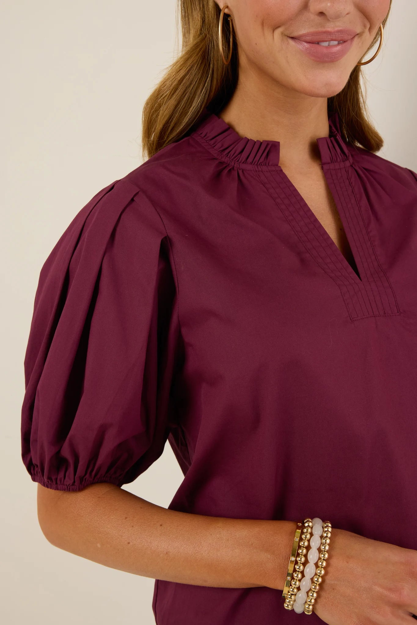 Georgina Top- Maroon