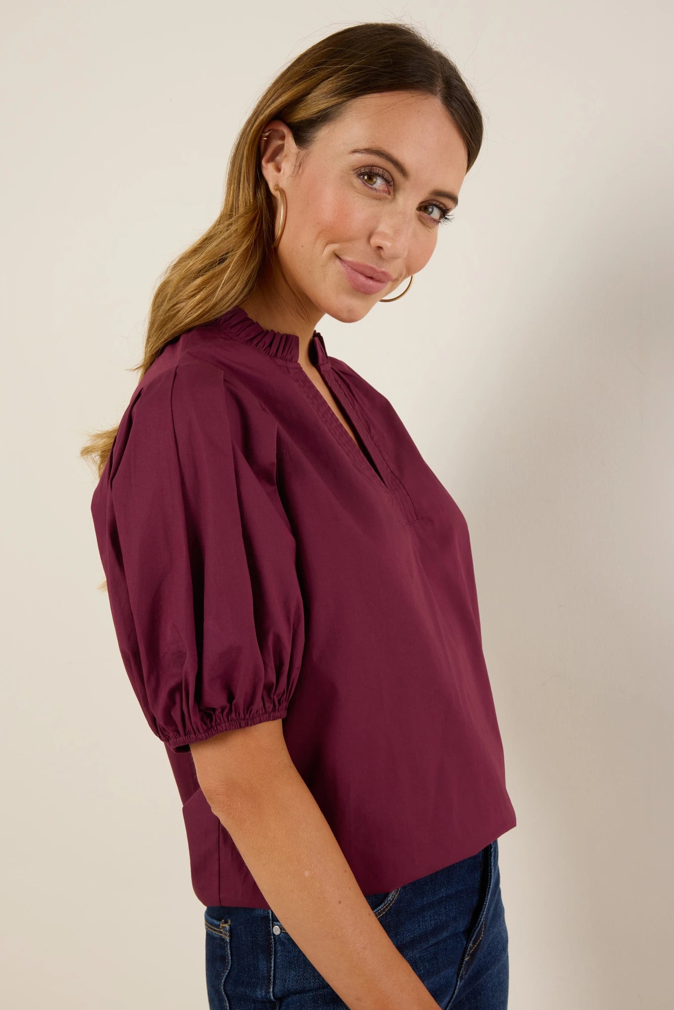 Georgina Top- Maroon