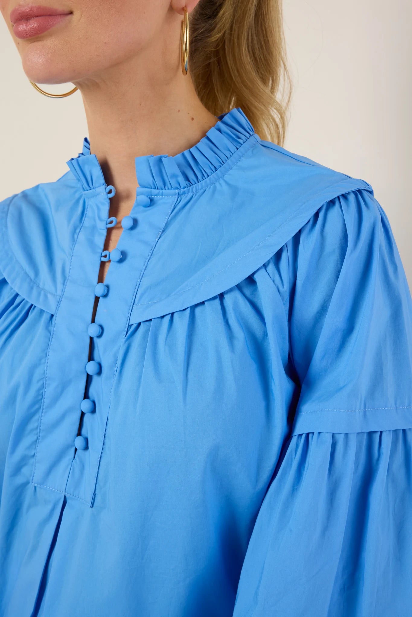 Jody Blue Button Up Top