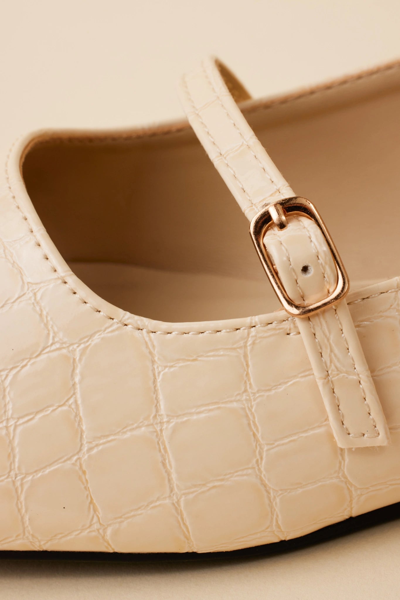 Adele Flats- Ivory Croc
