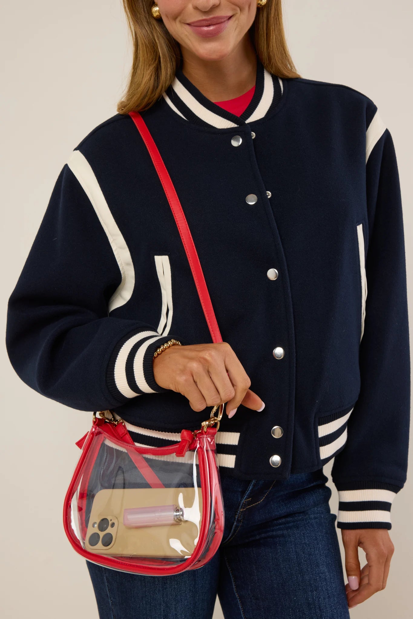 Clear Game Day Bag- Red