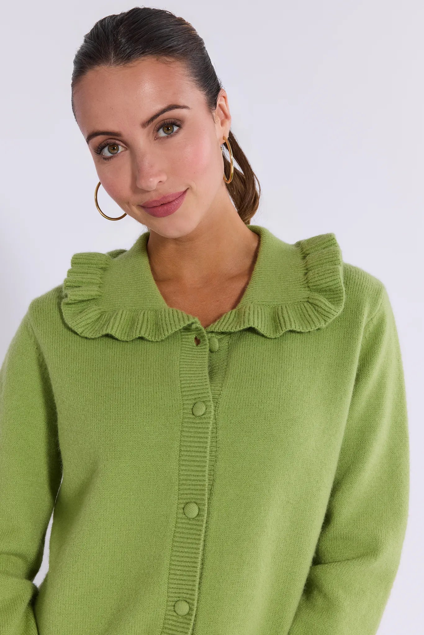 Jordyn Green Knit Cardigan