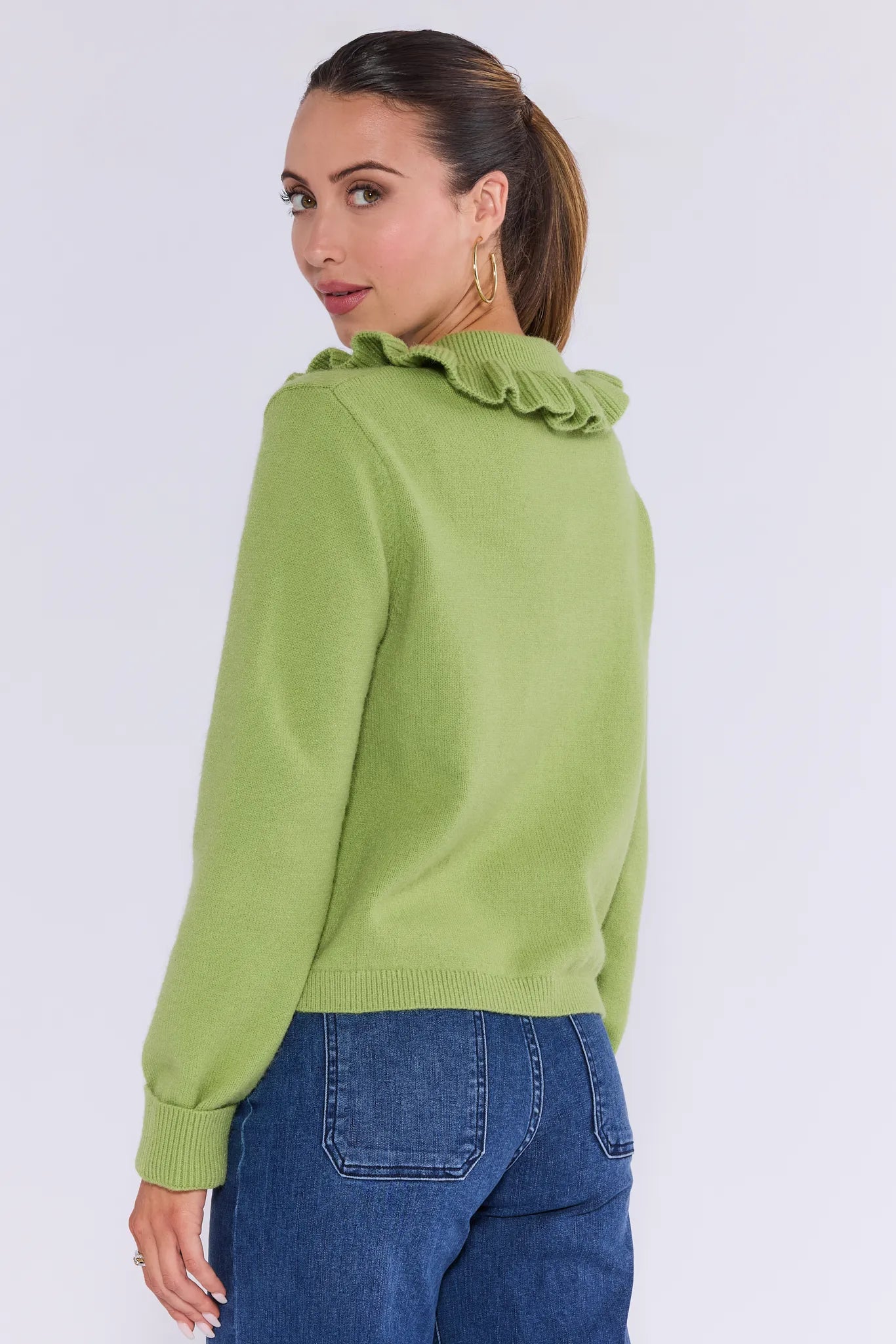 Jordyn Green Knit Cardigan