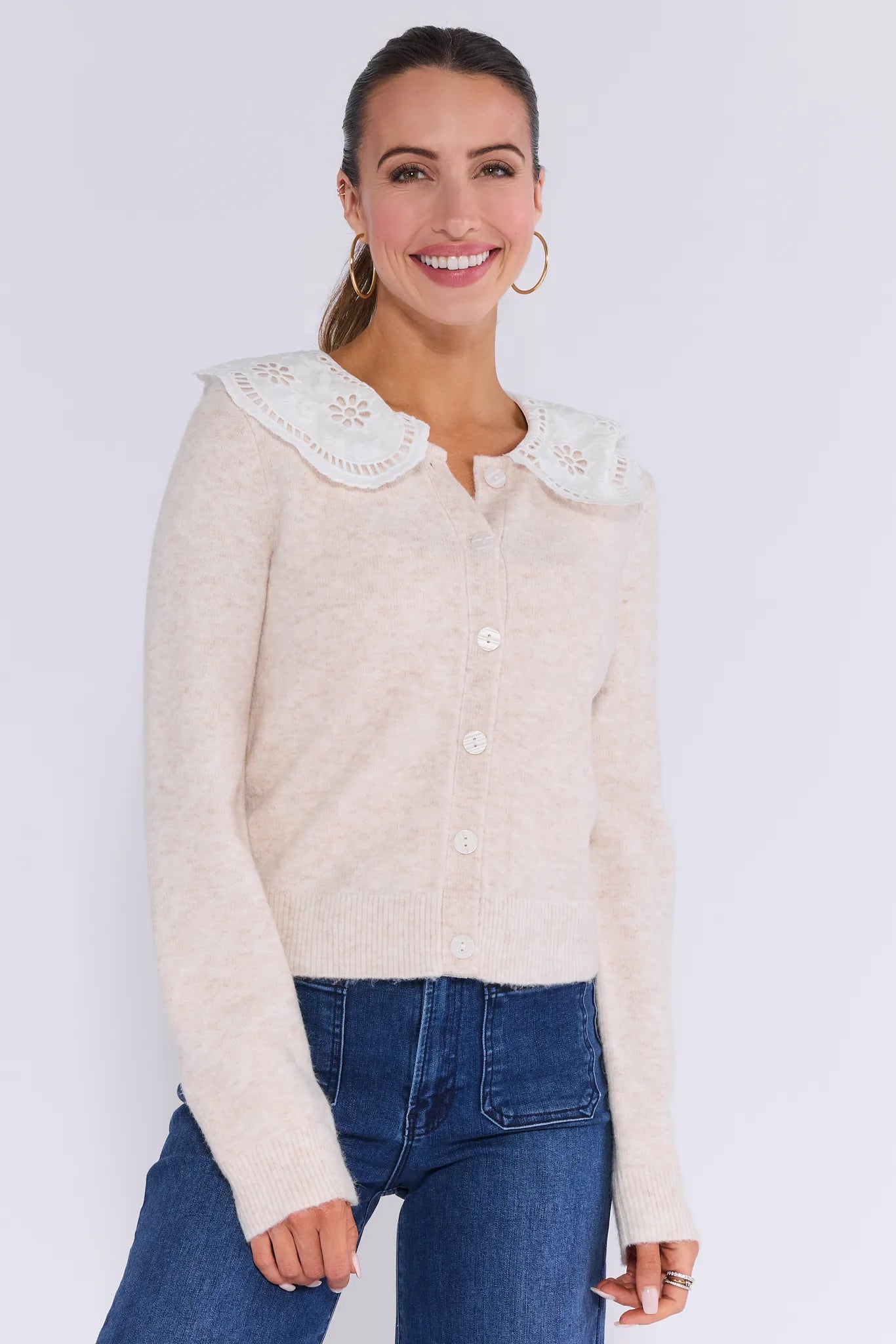 Braelyn Cream Knit Cardigan