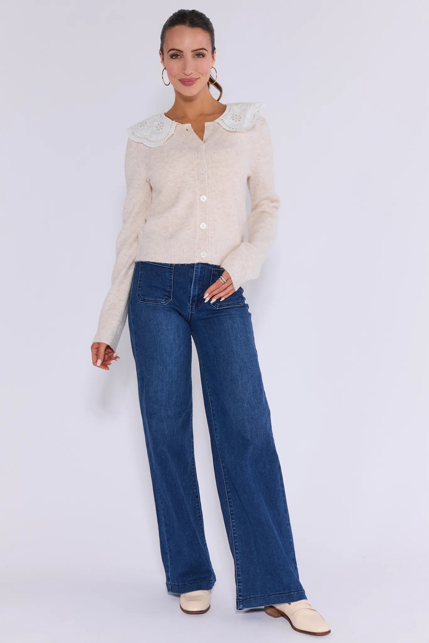 Braelyn Cream Knit Cardigan