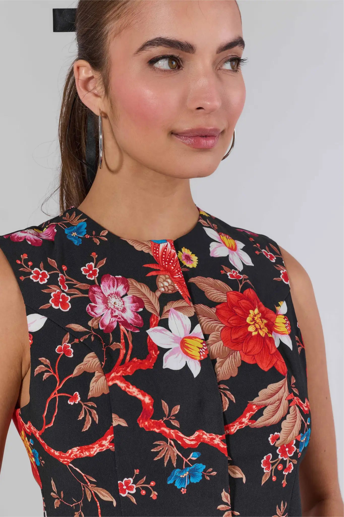 Annie Mixed Floral Tailored Top