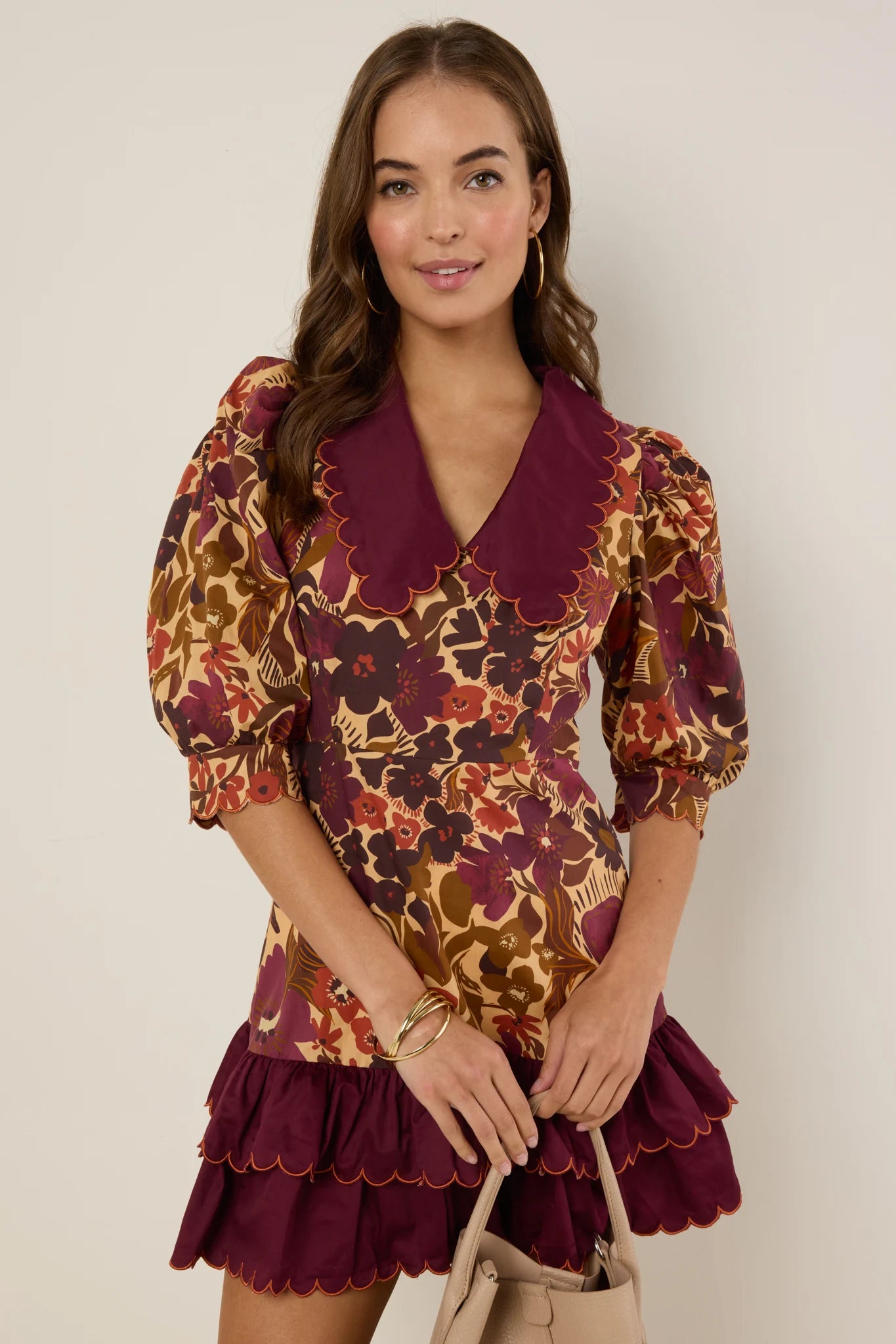 Betty Dress- Maroon
