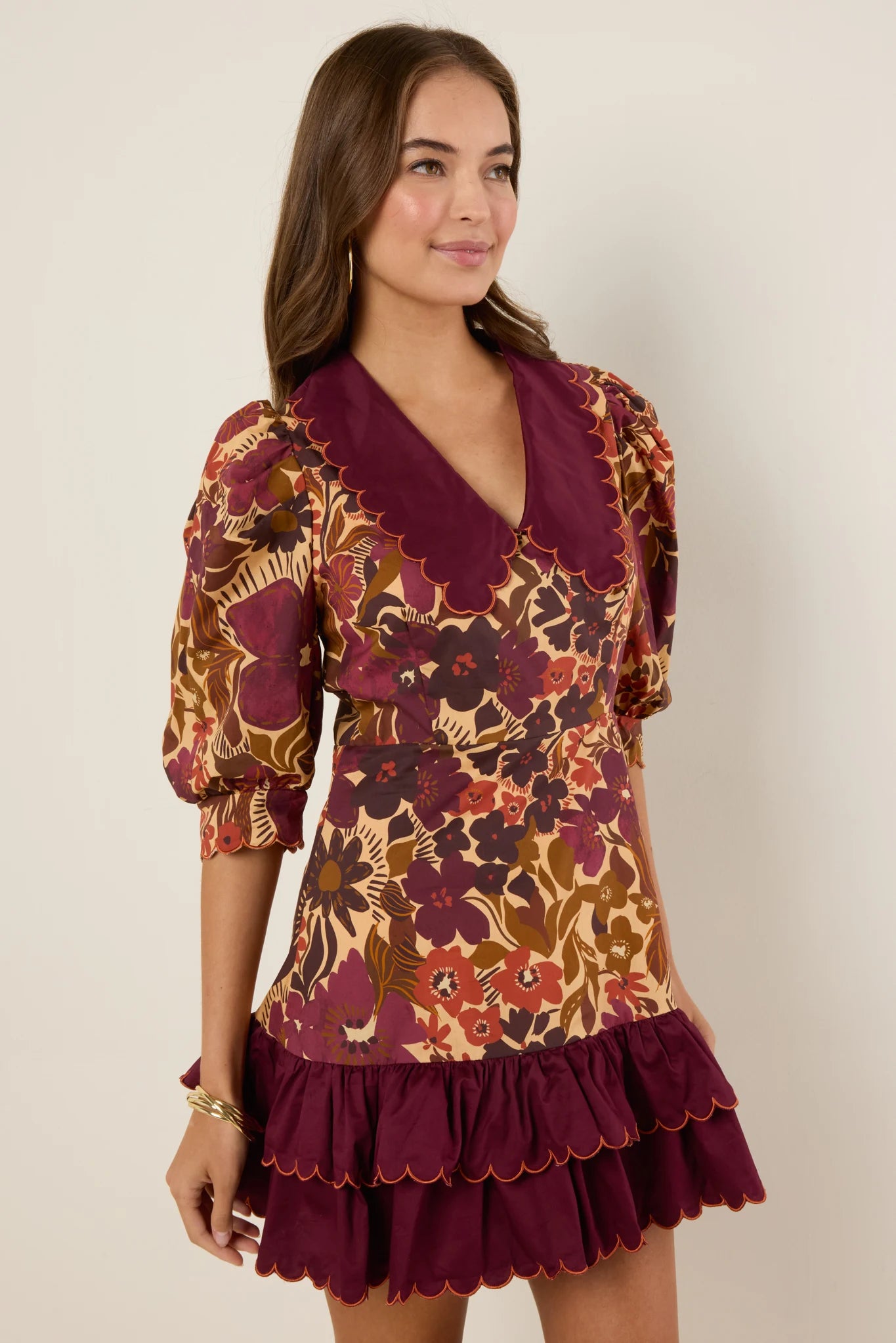 Betty Dress- Maroon