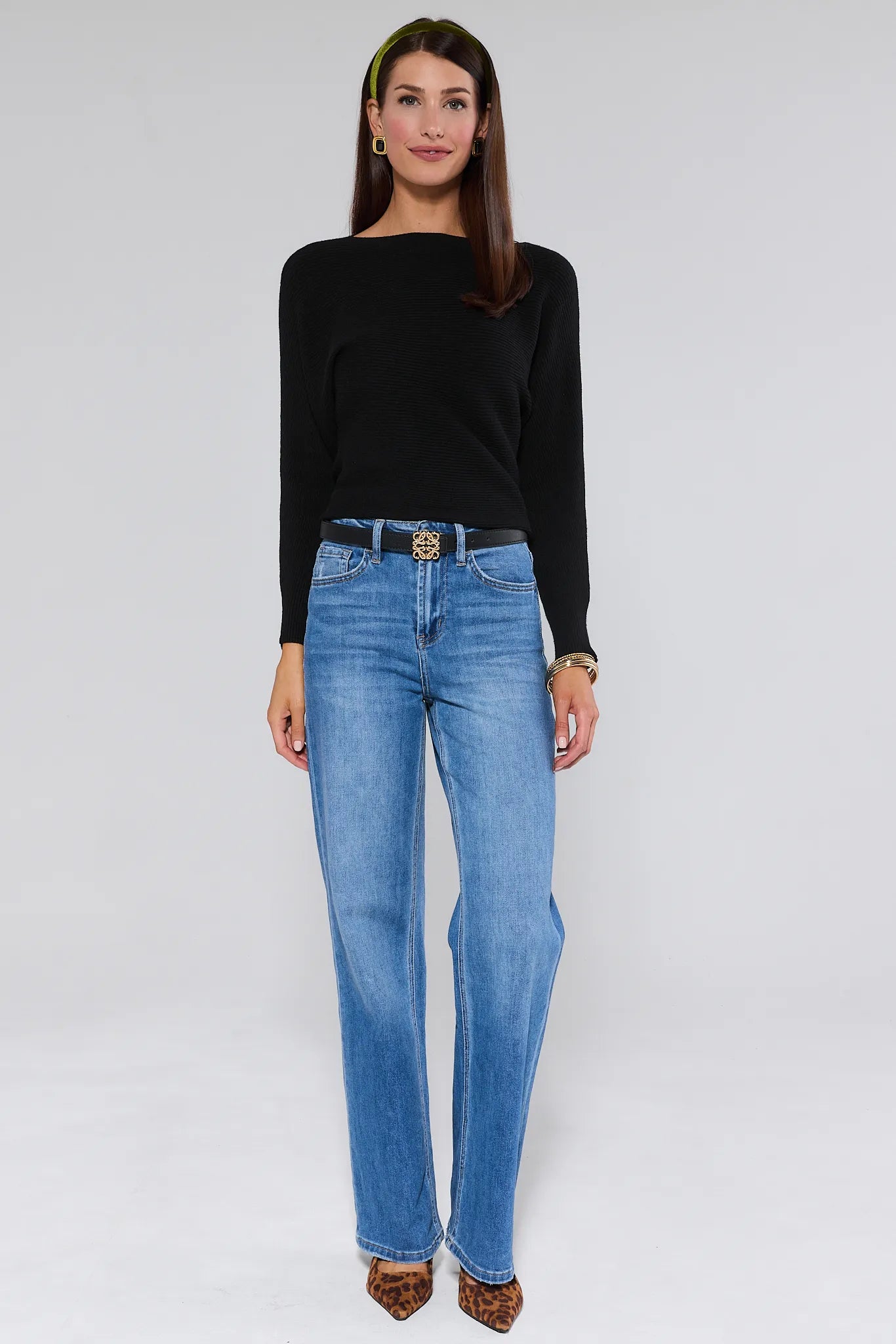 Jessie Black Boatneck Sweater