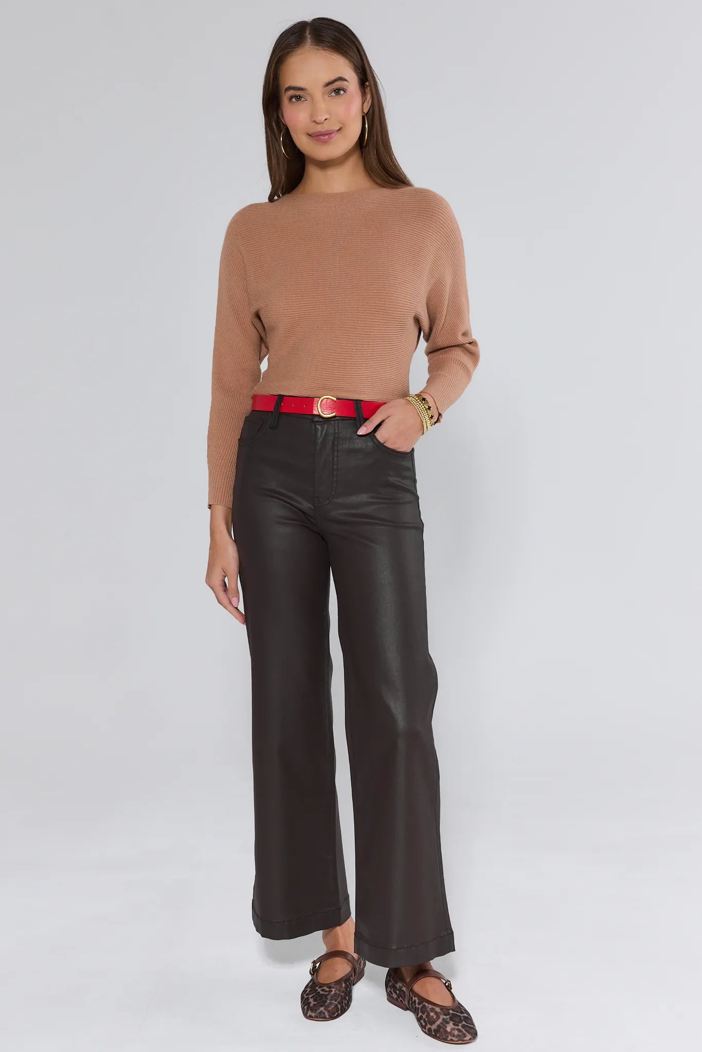 Jessie Camel Boatneck Sweater