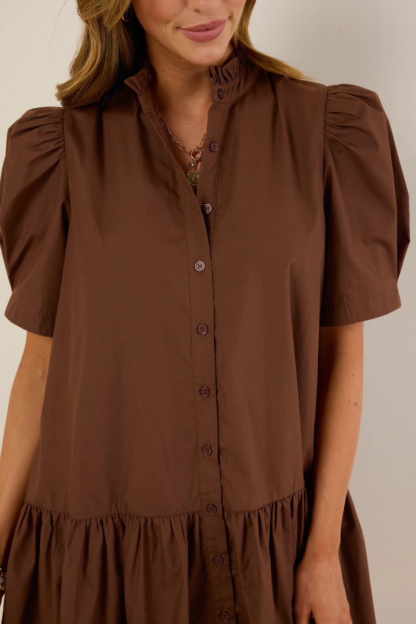 Reena Dress- Brown