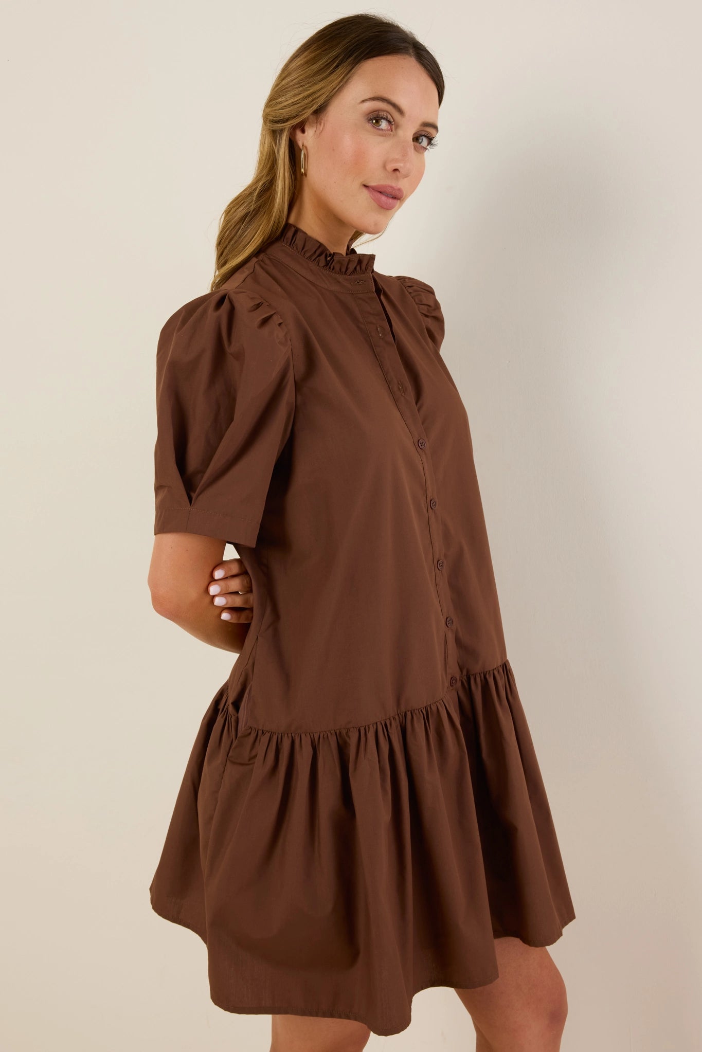 Reena Dress- Brown