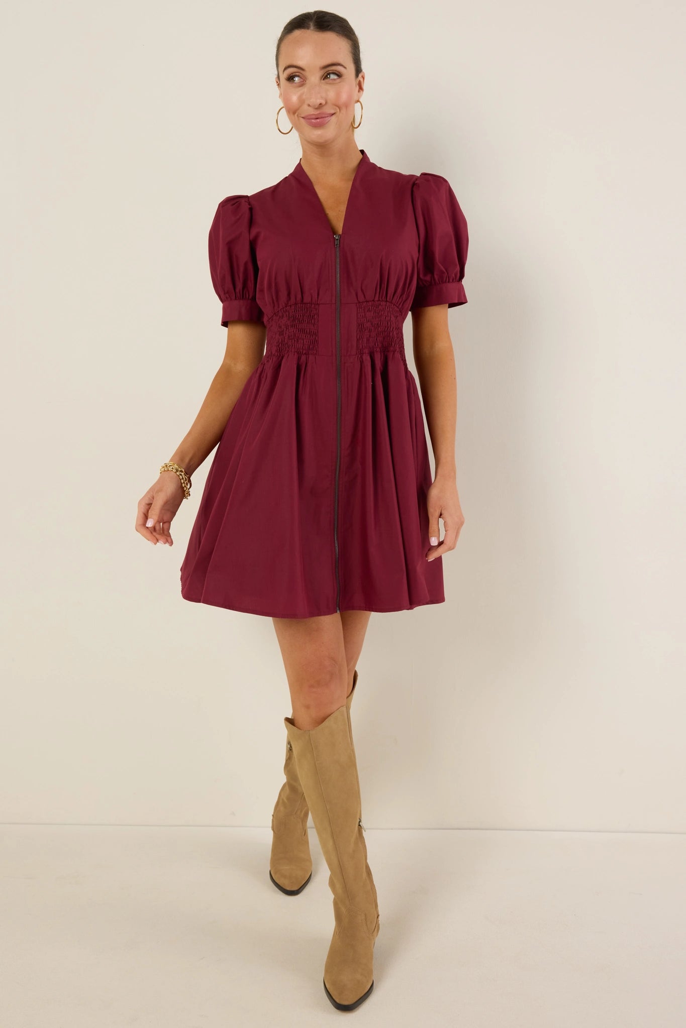 Audra Dress- Maroon