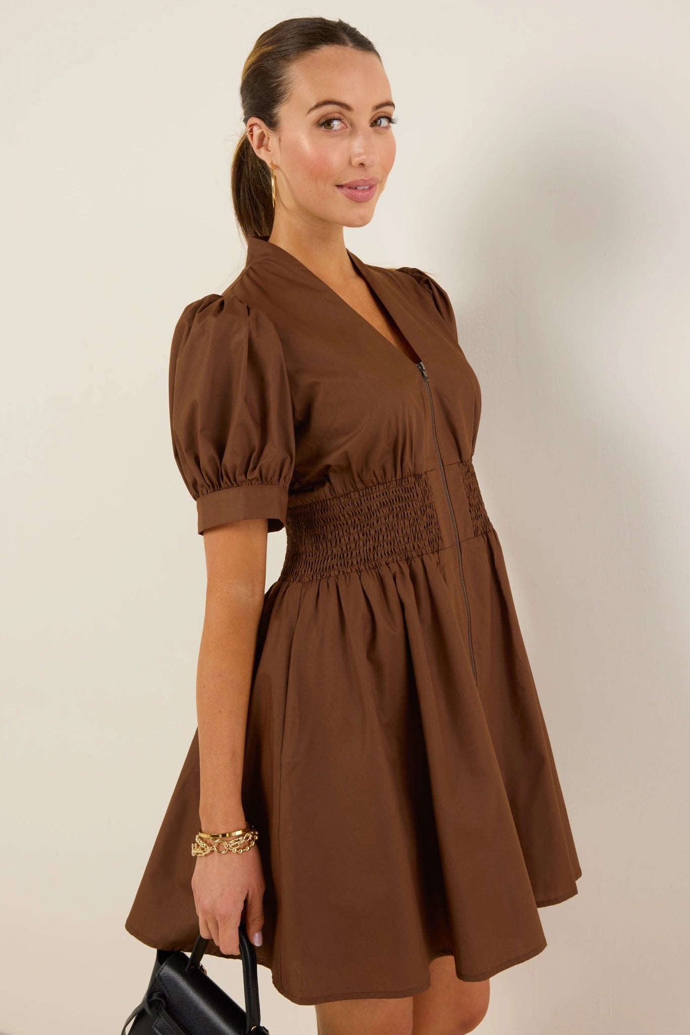 Audra Dress- Brown