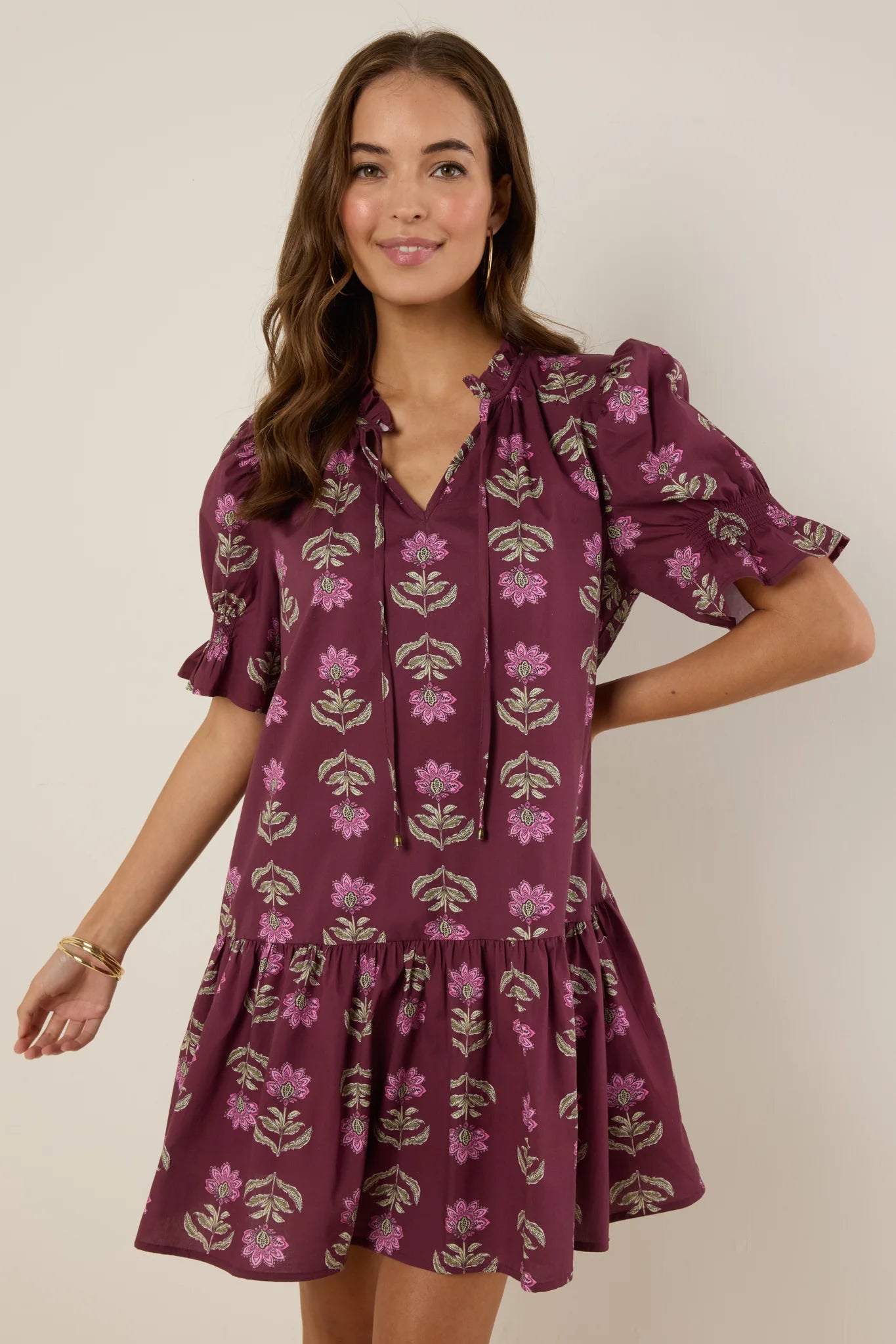 Ariel Dress- Burgundy