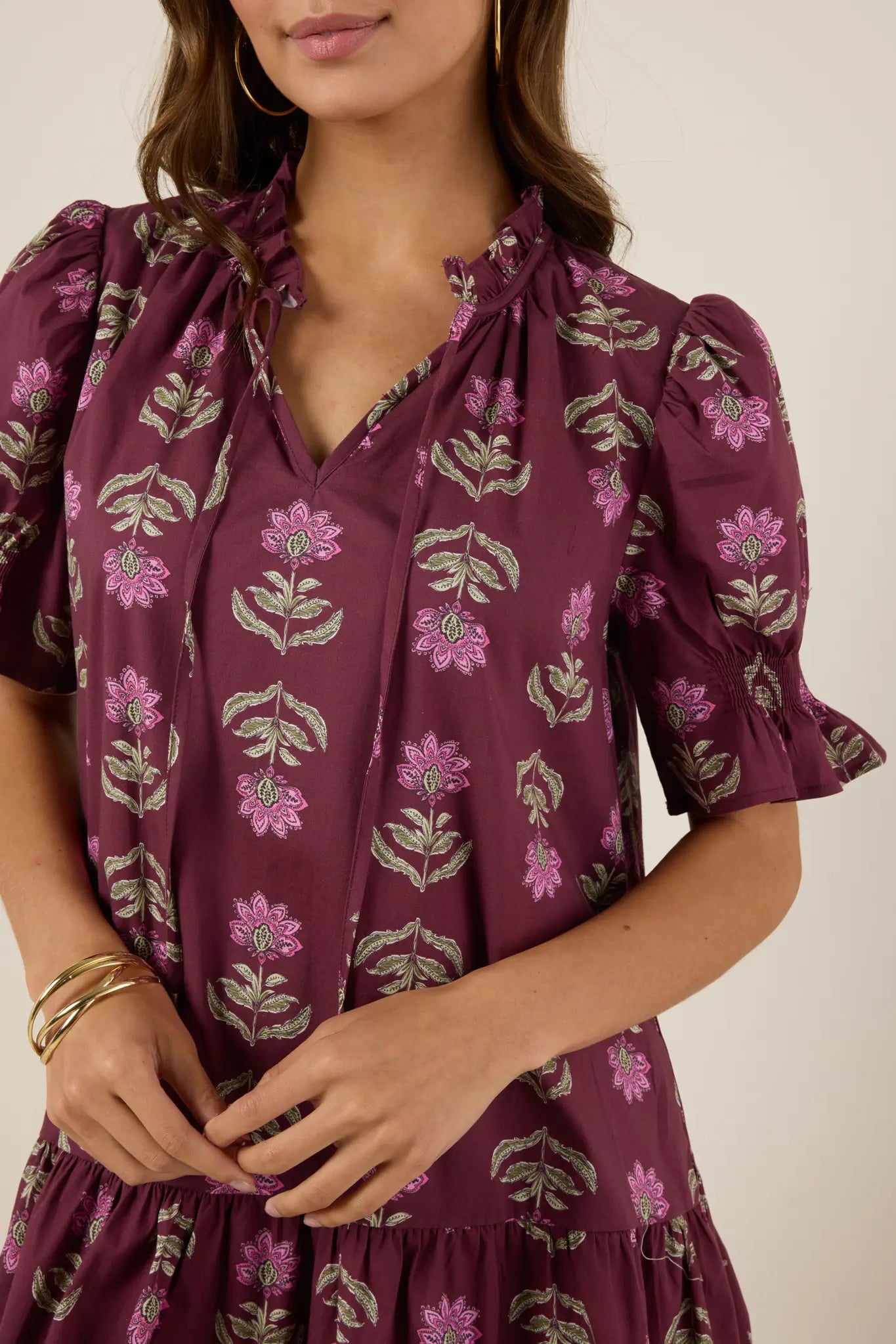 Ariel Dress- Burgundy