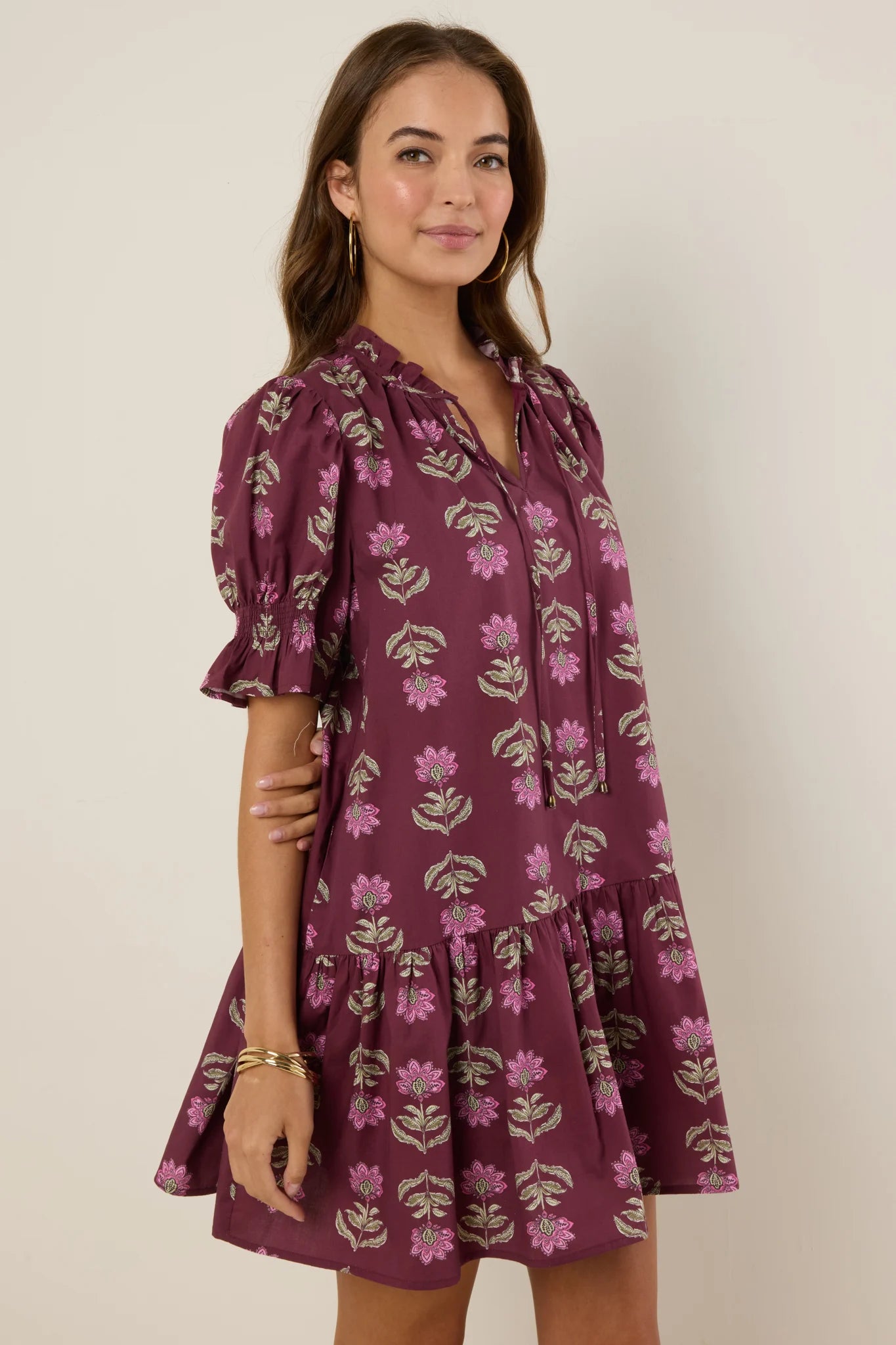 Ariel Dress- Burgundy