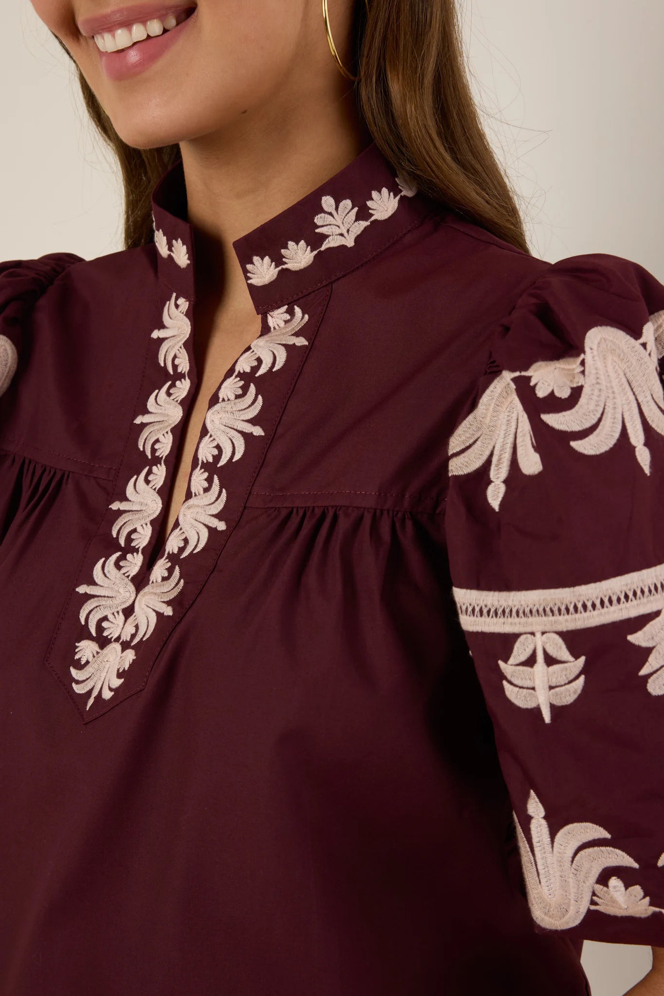 Lyla Top- Burgundy