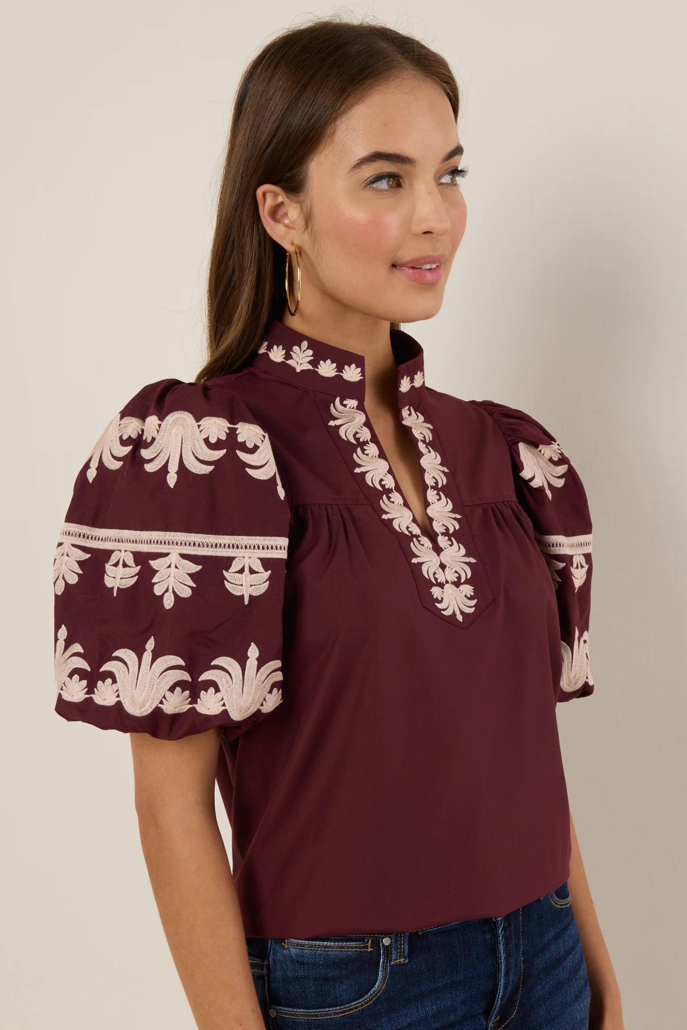 Lyla Top- Burgundy