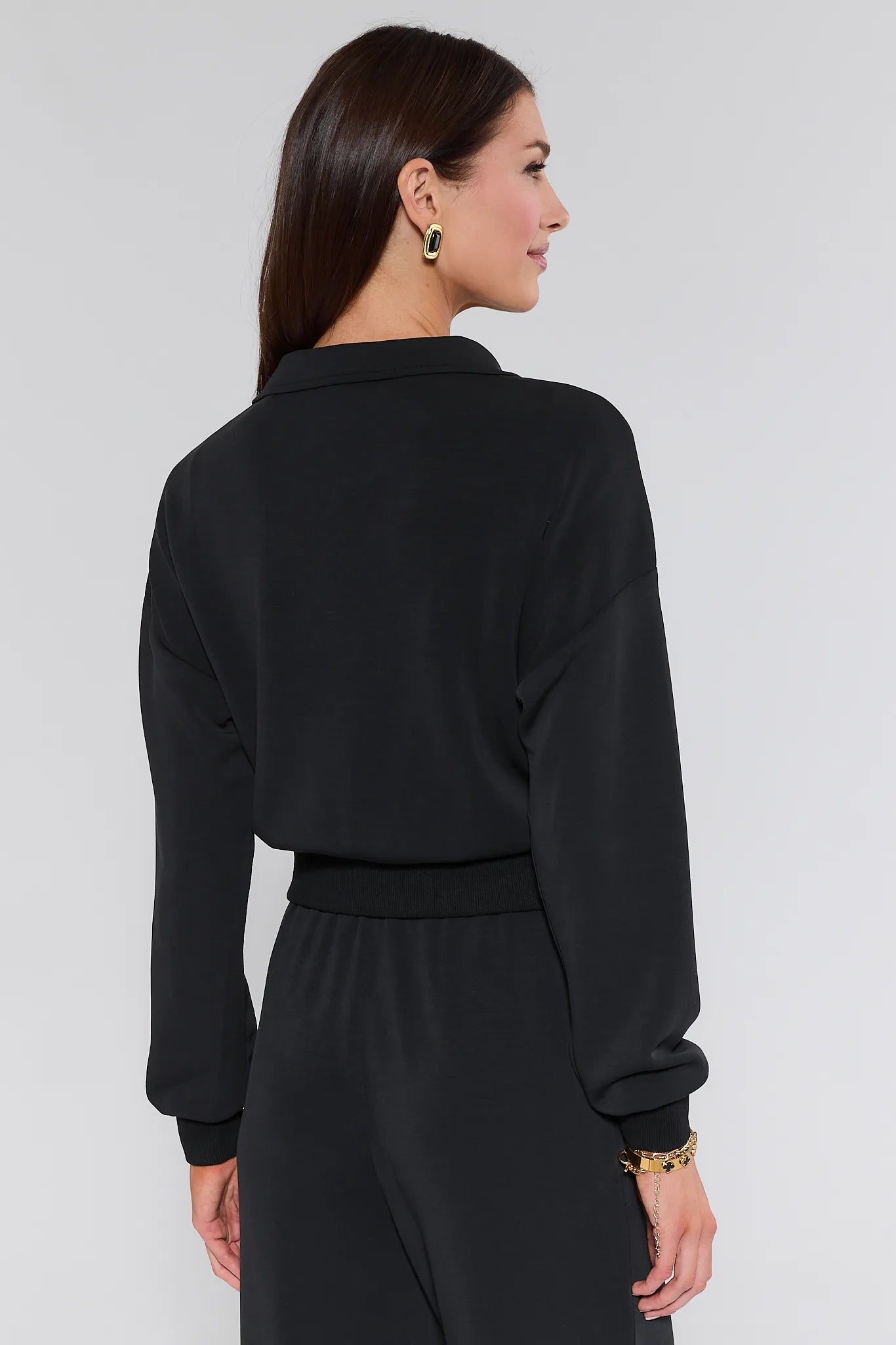 Lucy Black Half-Zip Pullover
