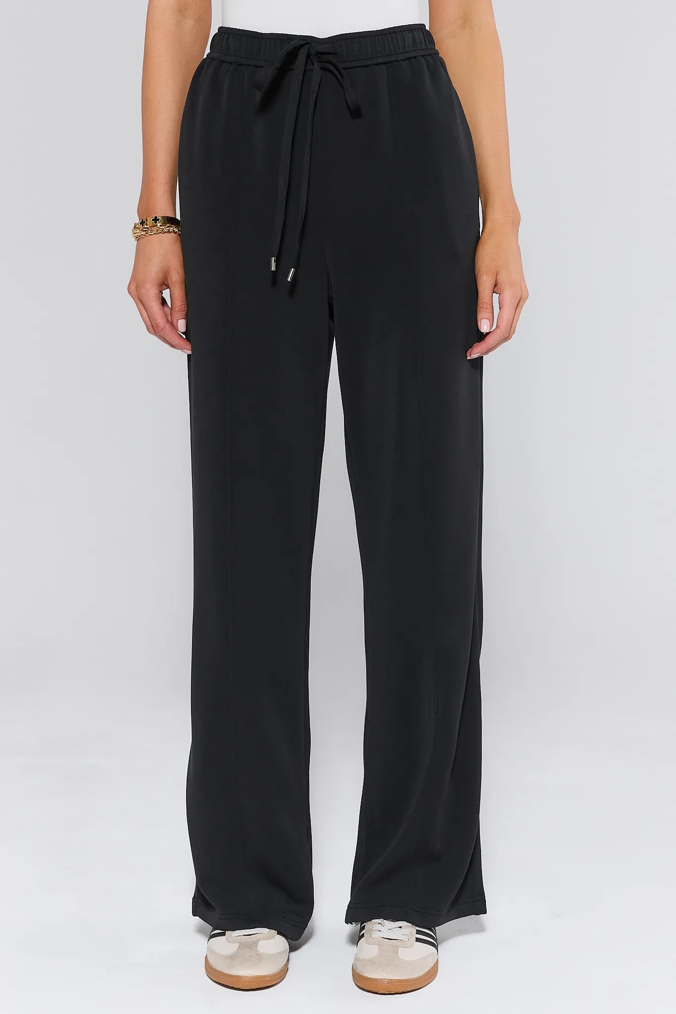 Lucy Black Wide-Leg Lounge Pants