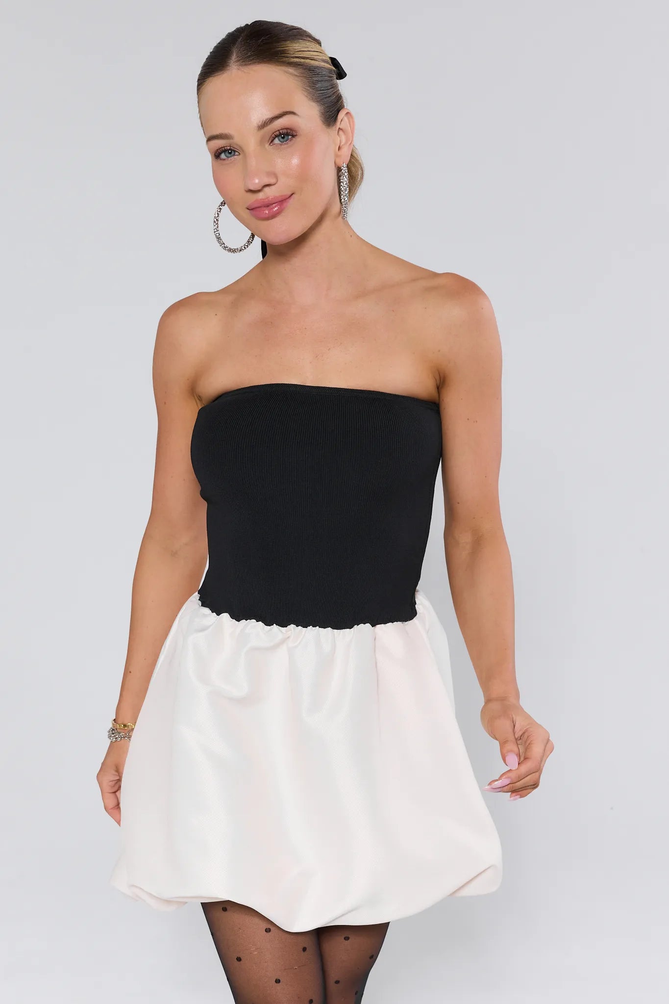 Sasha Strapless Bubble Mini Dress