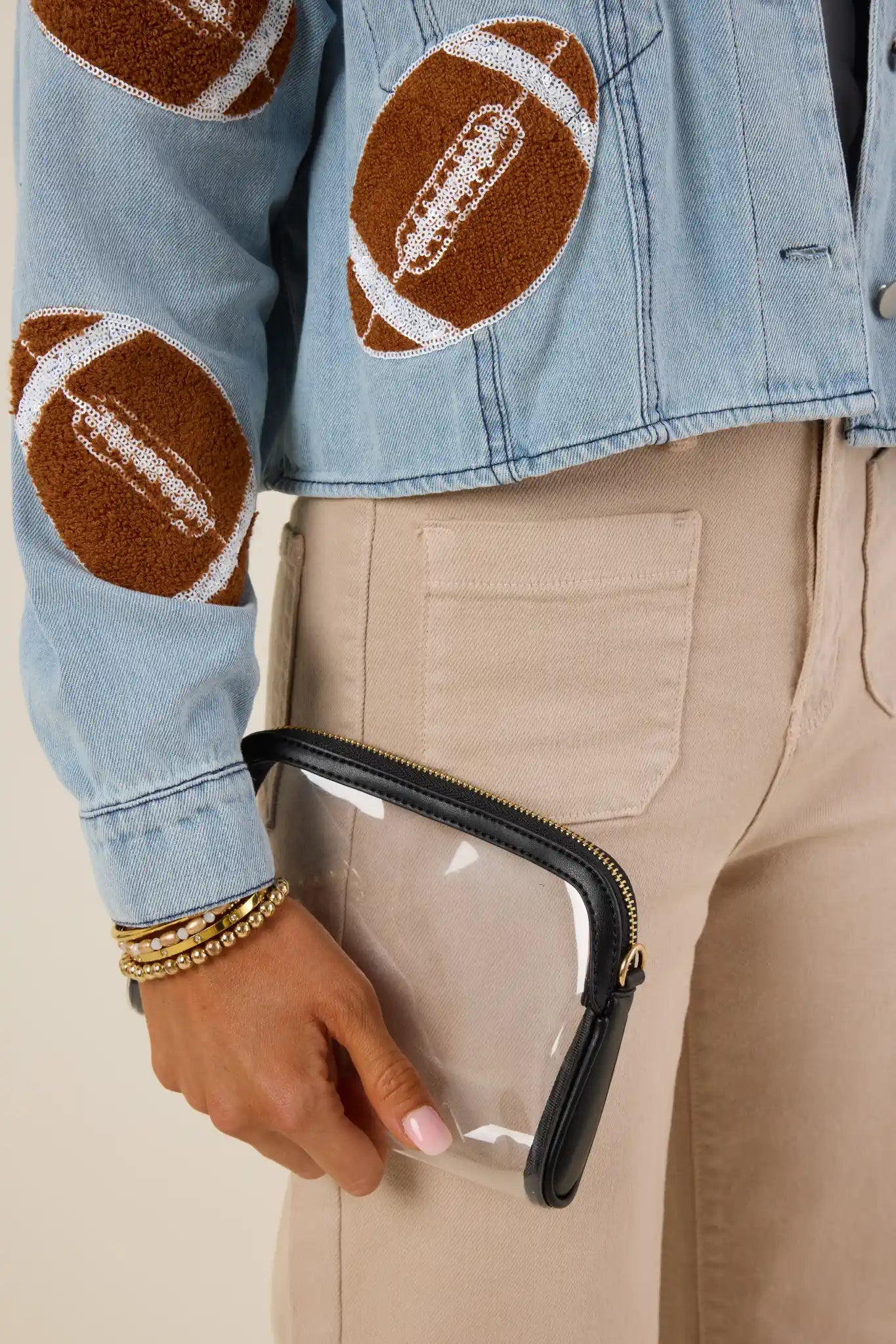 Mindy Clear Crossbody- Black