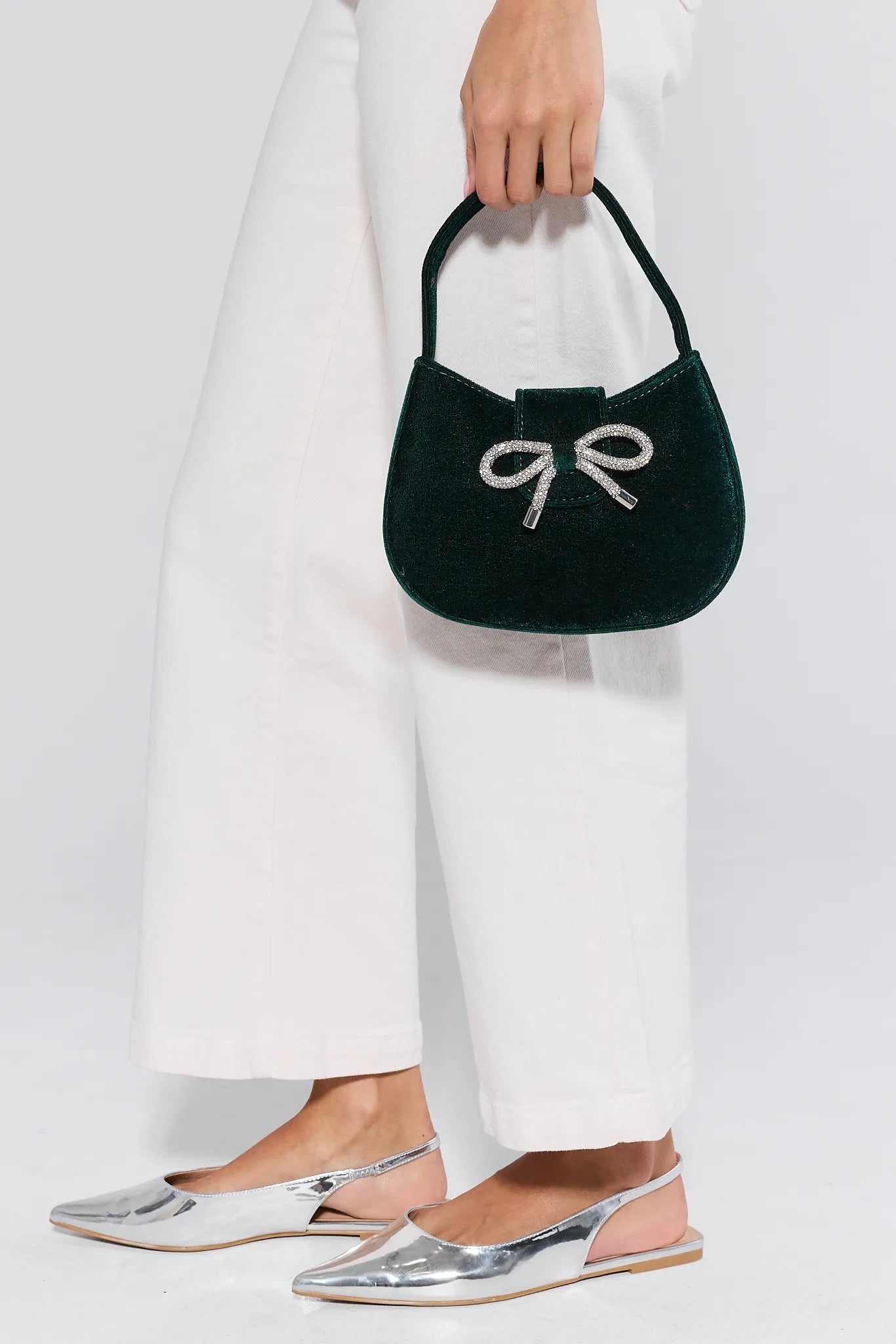 Nina Emerald Velvet Bag