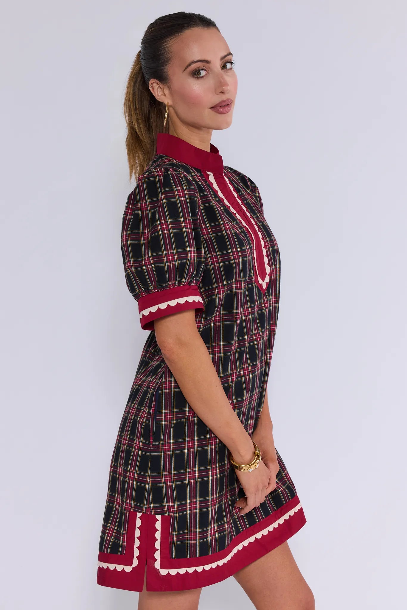 Penny Plaid Short Dress