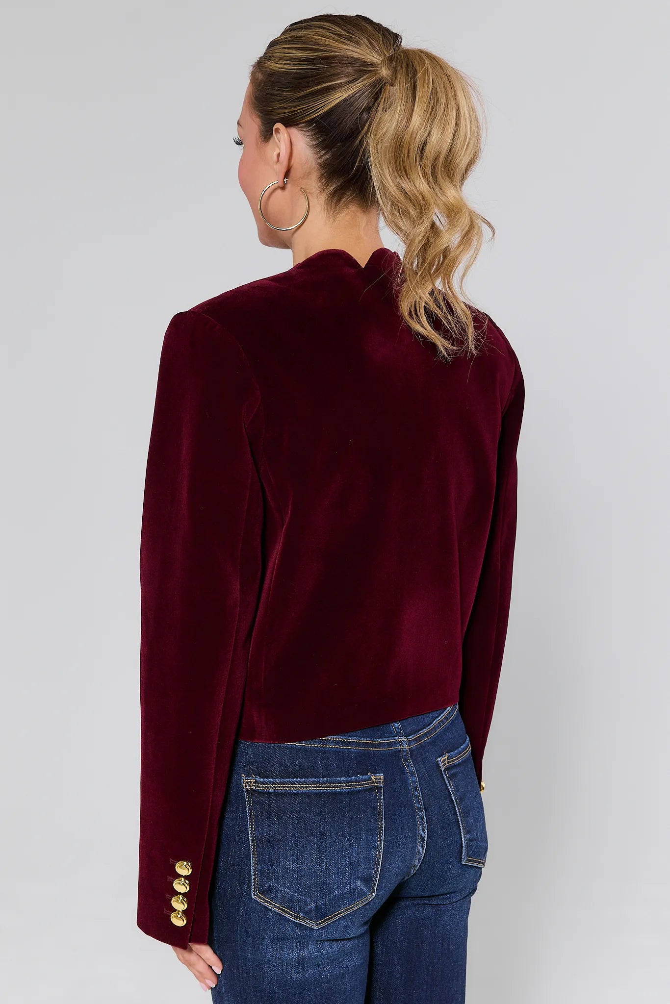 Joan Velvet Scalloped Jacket