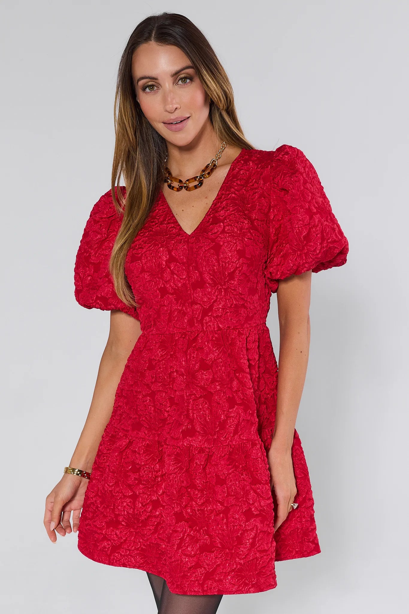Teresa Red Floral Short Dress | Avara Teresa Red Floral Short Dress | Avara