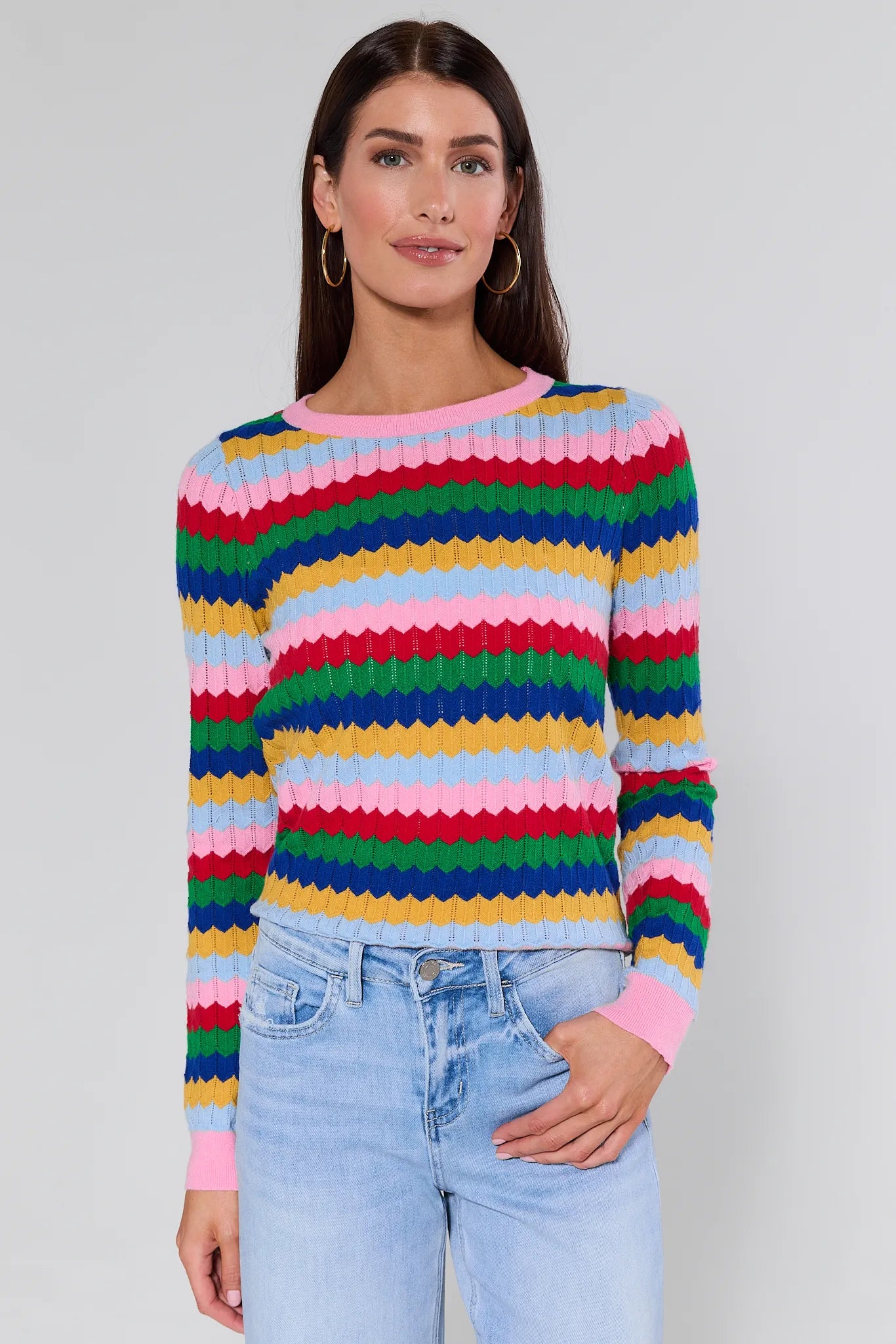 Mandy Multi Striped Knit Sweater