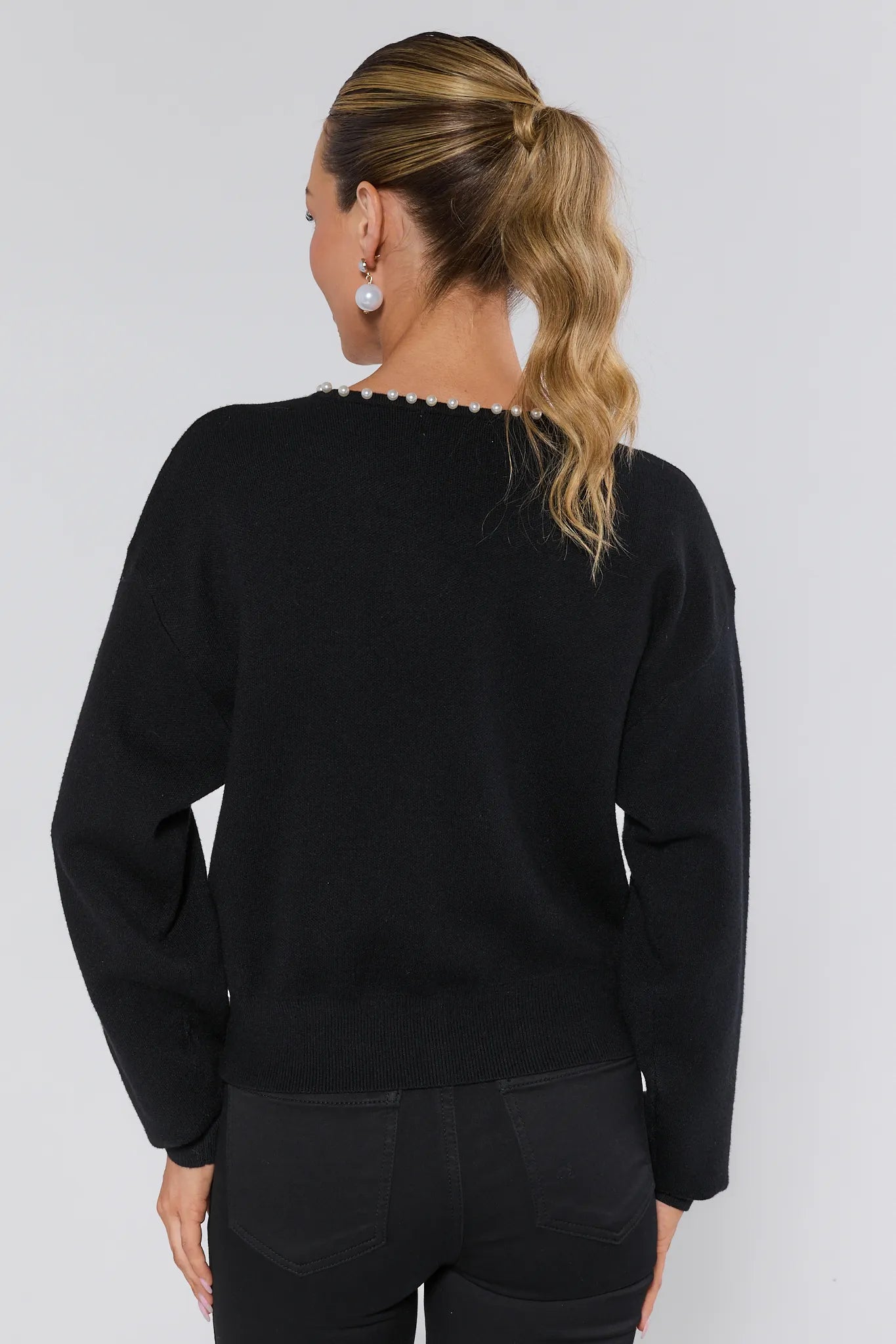 Clarissa Black Embellished Sweater