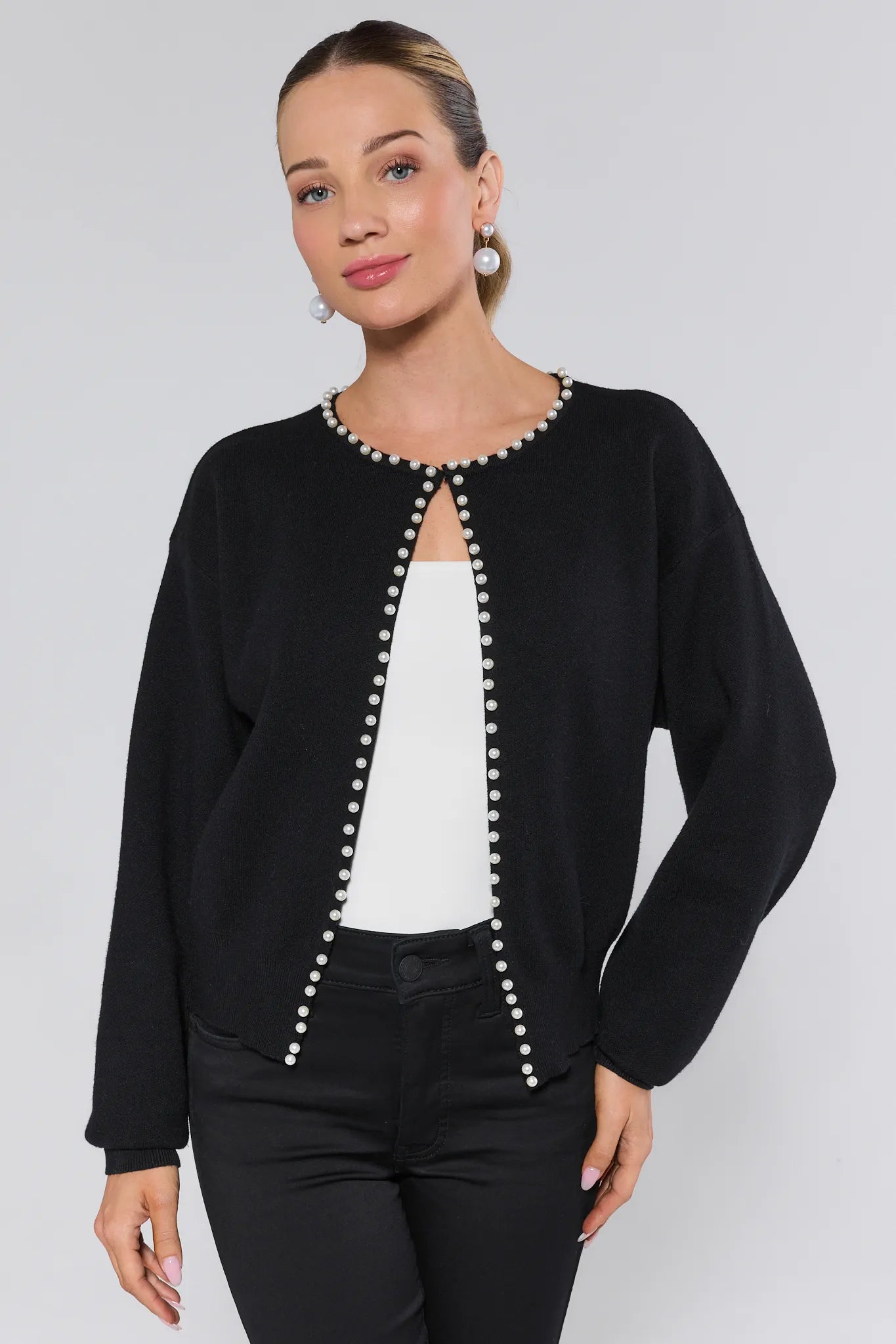 Clarissa Black Embellished Sweater