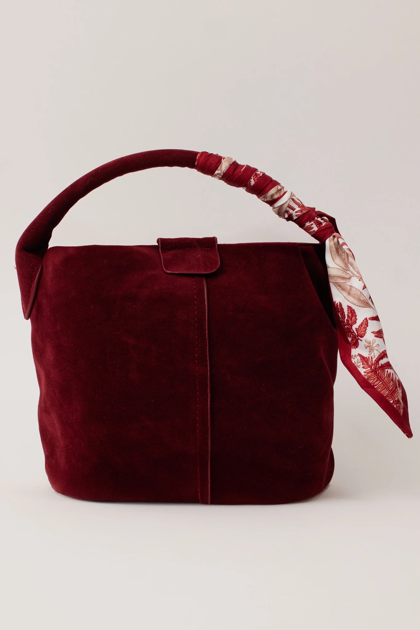 Serena Bag, Suede- Burgundy