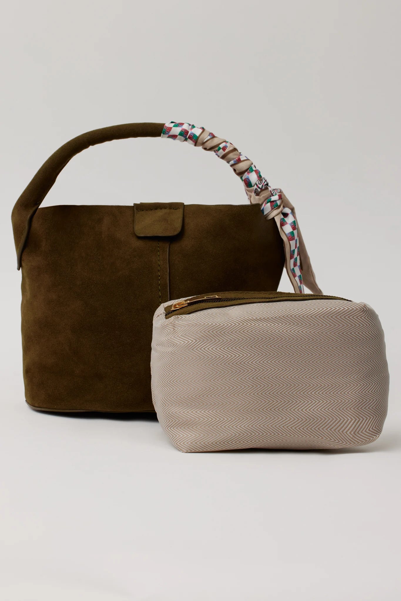 Serena Bag, Suede- Olive