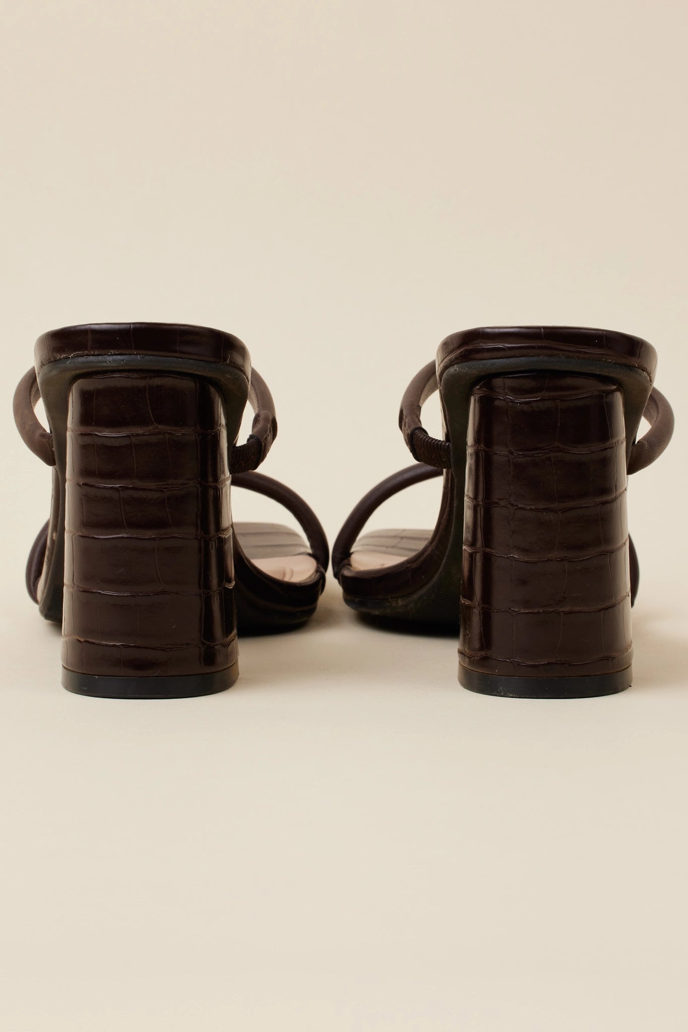 Kayce Heels- Brown Croc