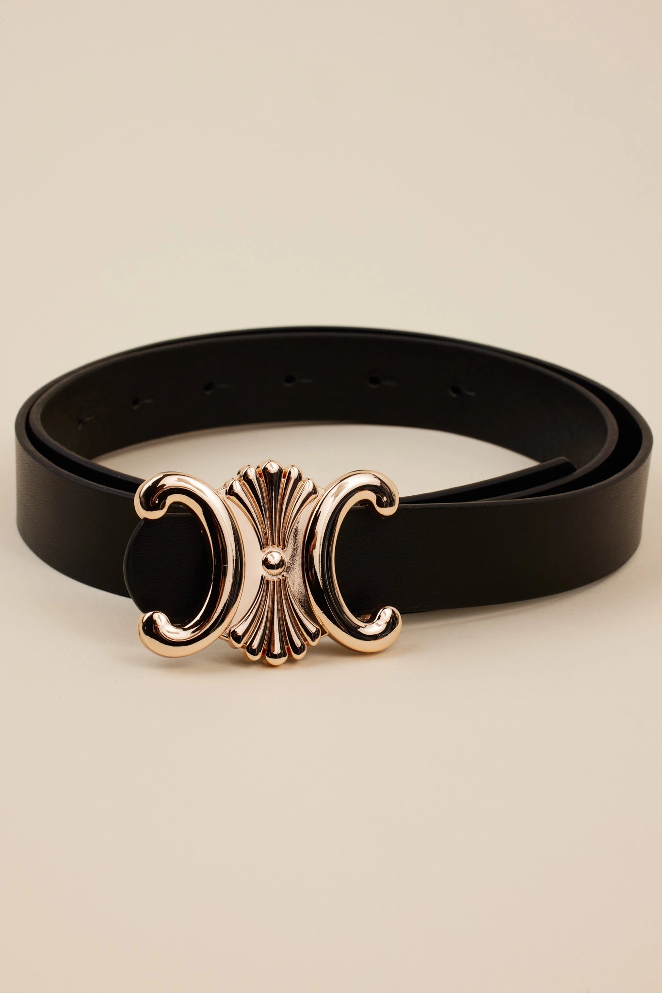 Candace Black Buckle Belt