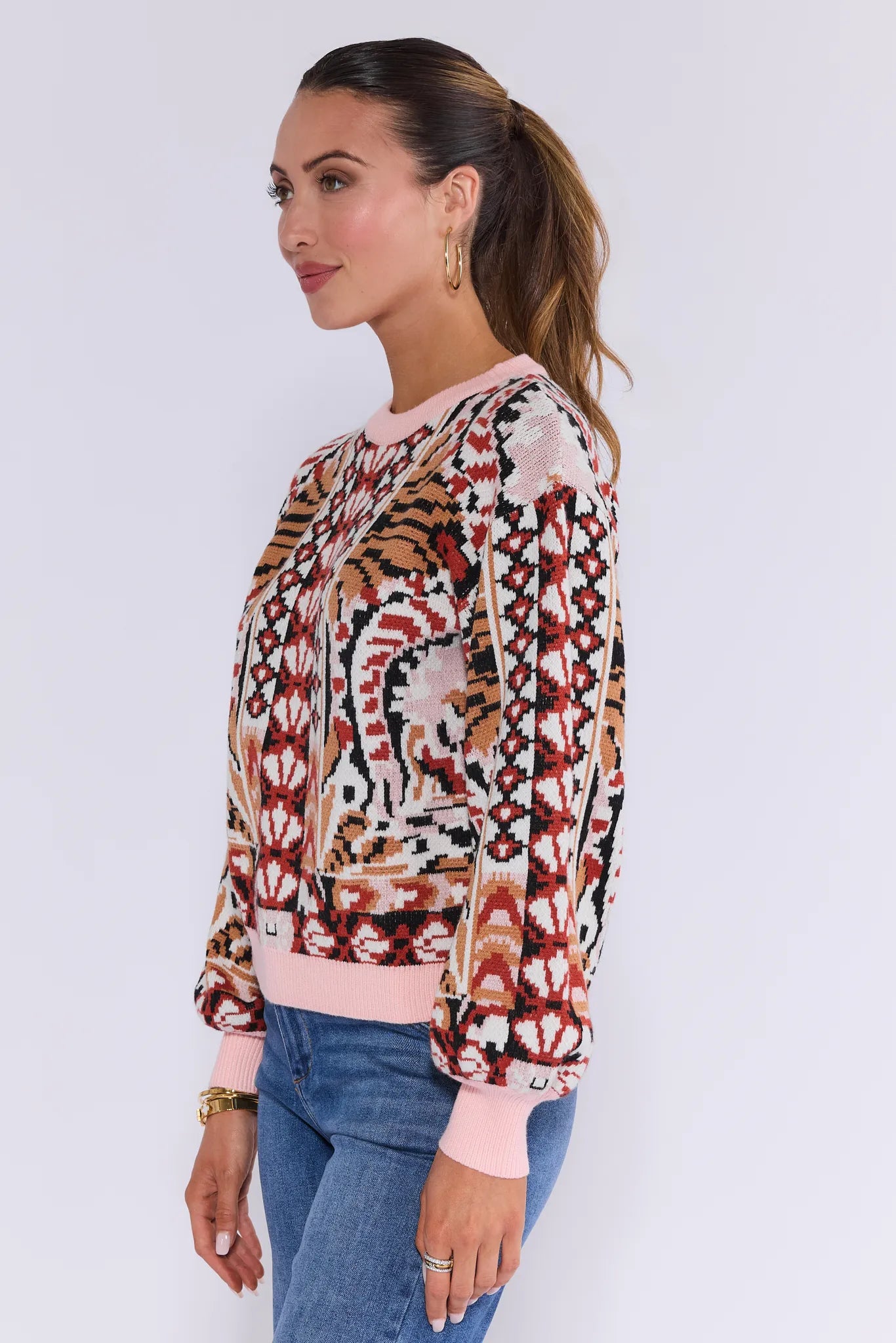 Freya Printed Knit Sweater