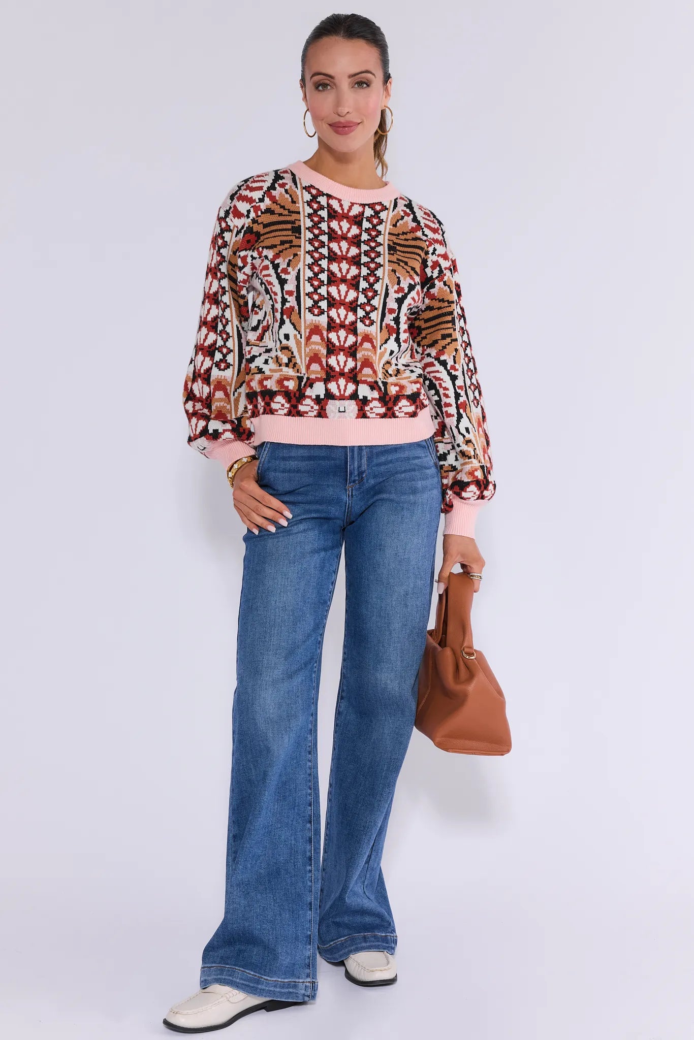 Freya Printed Knit Sweater