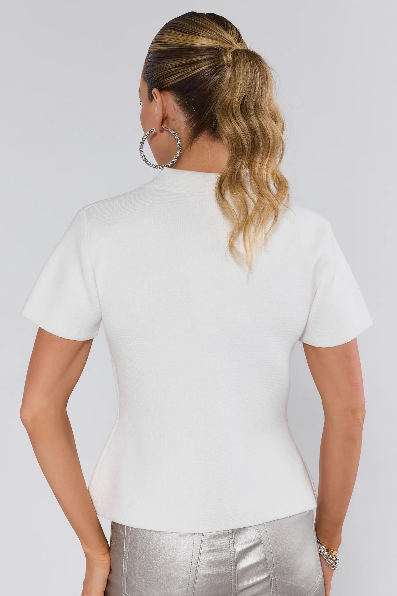 Chrissy Knit Button-Up Top