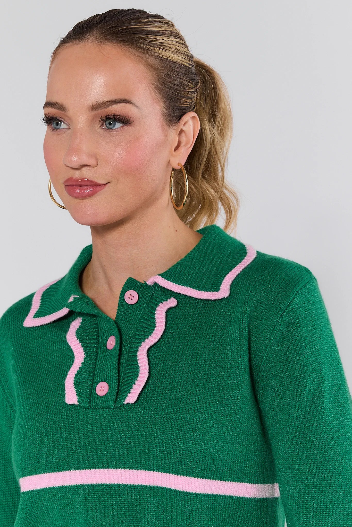Raven Green Polo Sweater