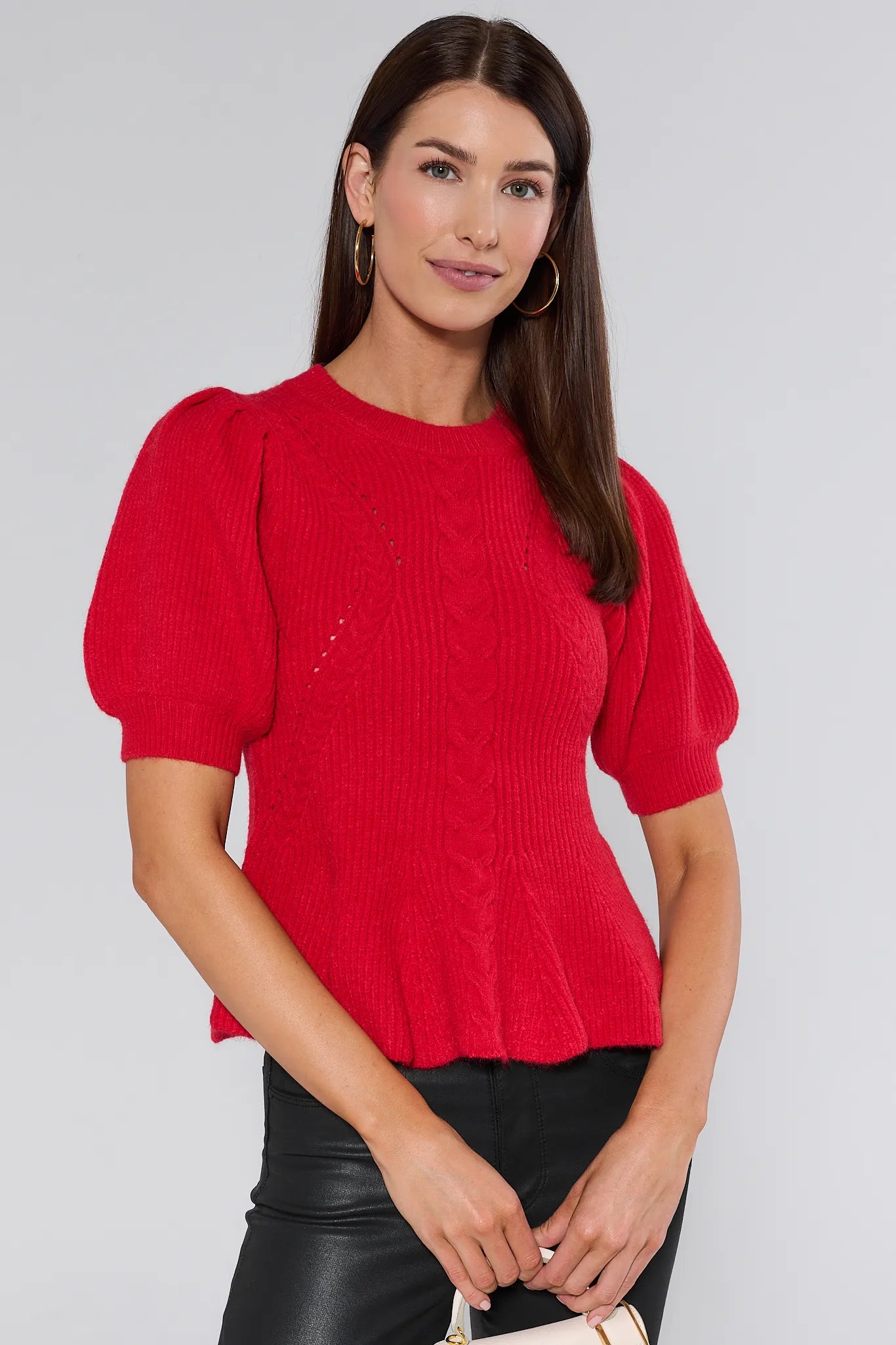 Hillary Red Knit Top | Avara