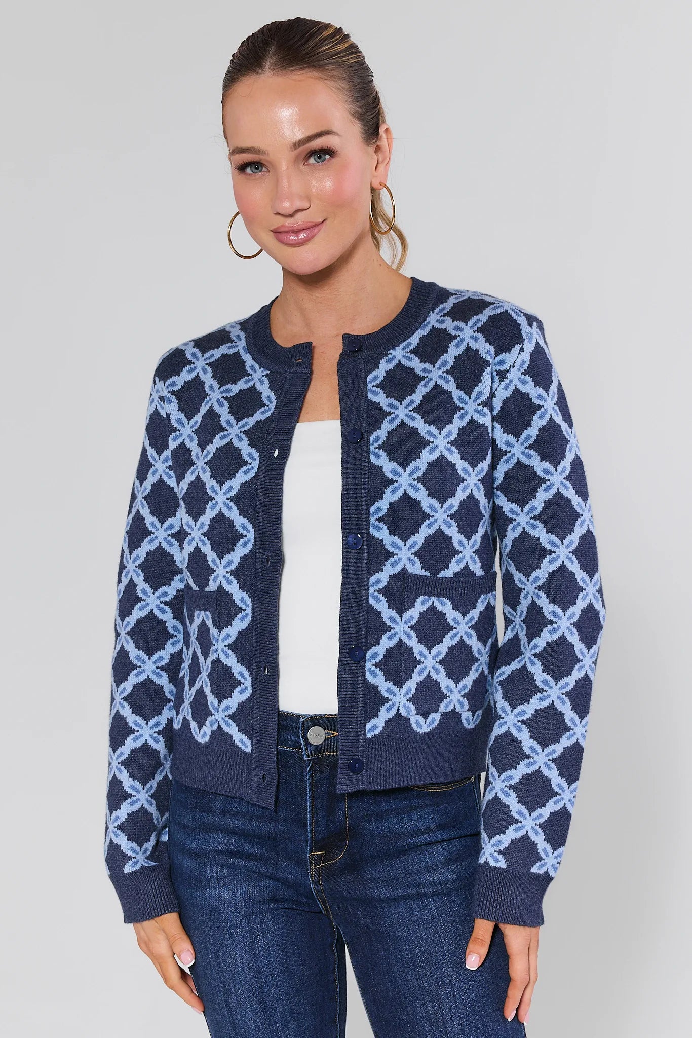 Kimber Blue Printed Cardigan