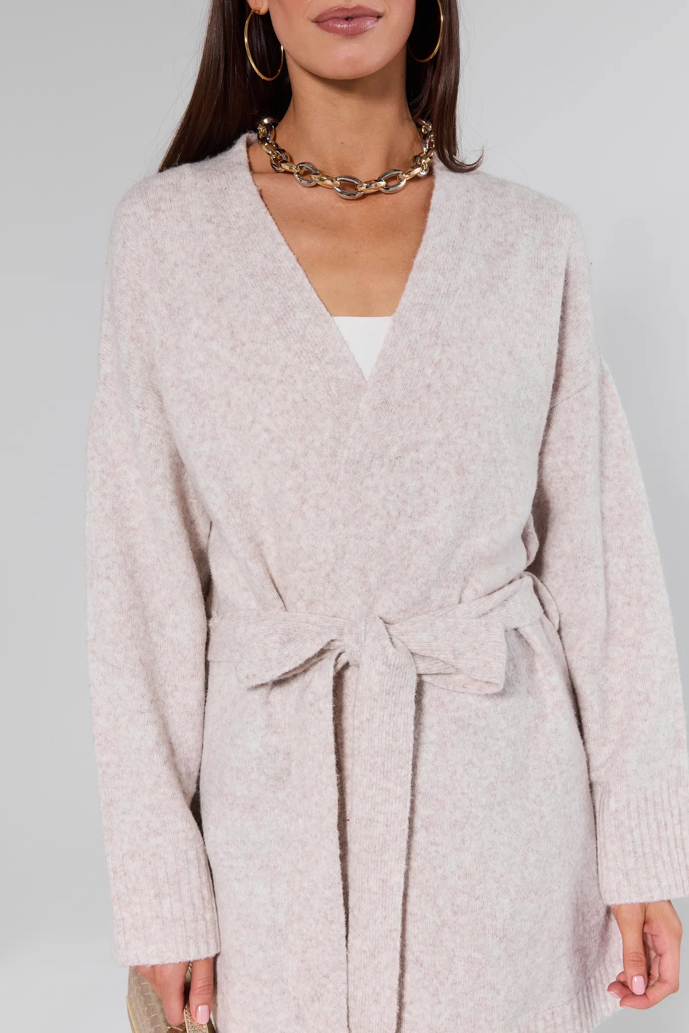 Tinley Gray Wrap Cardigan